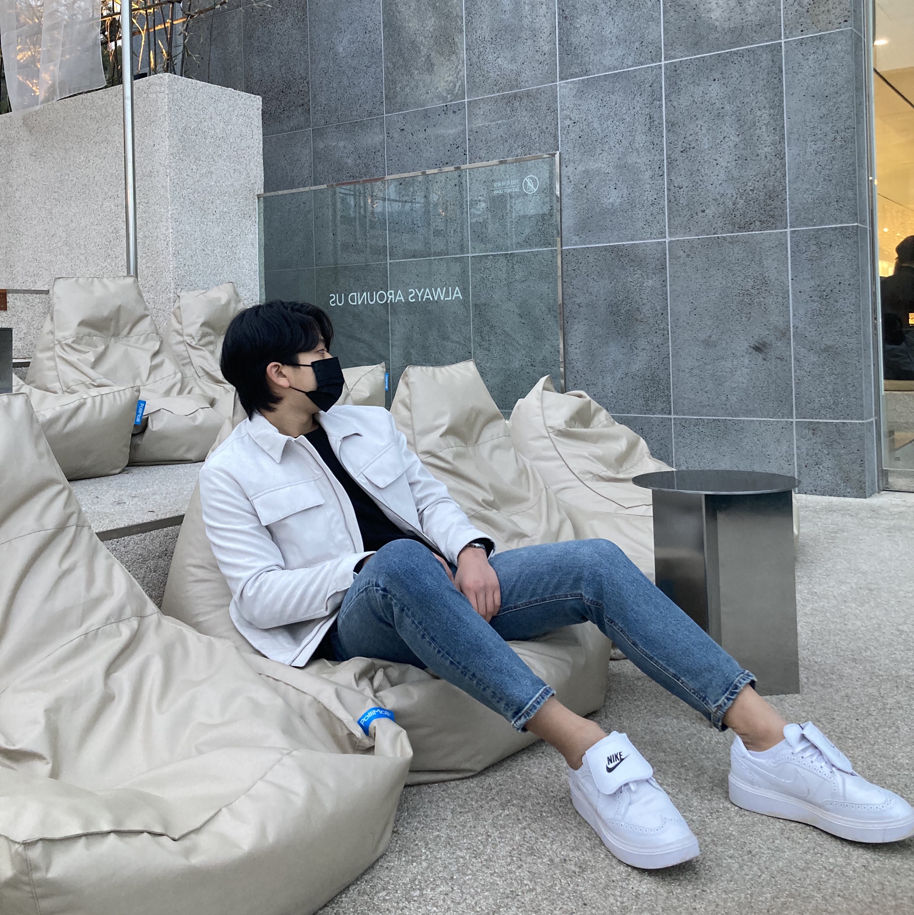 Nike x Peaceminusone Kwondo1 White 착용 스타일