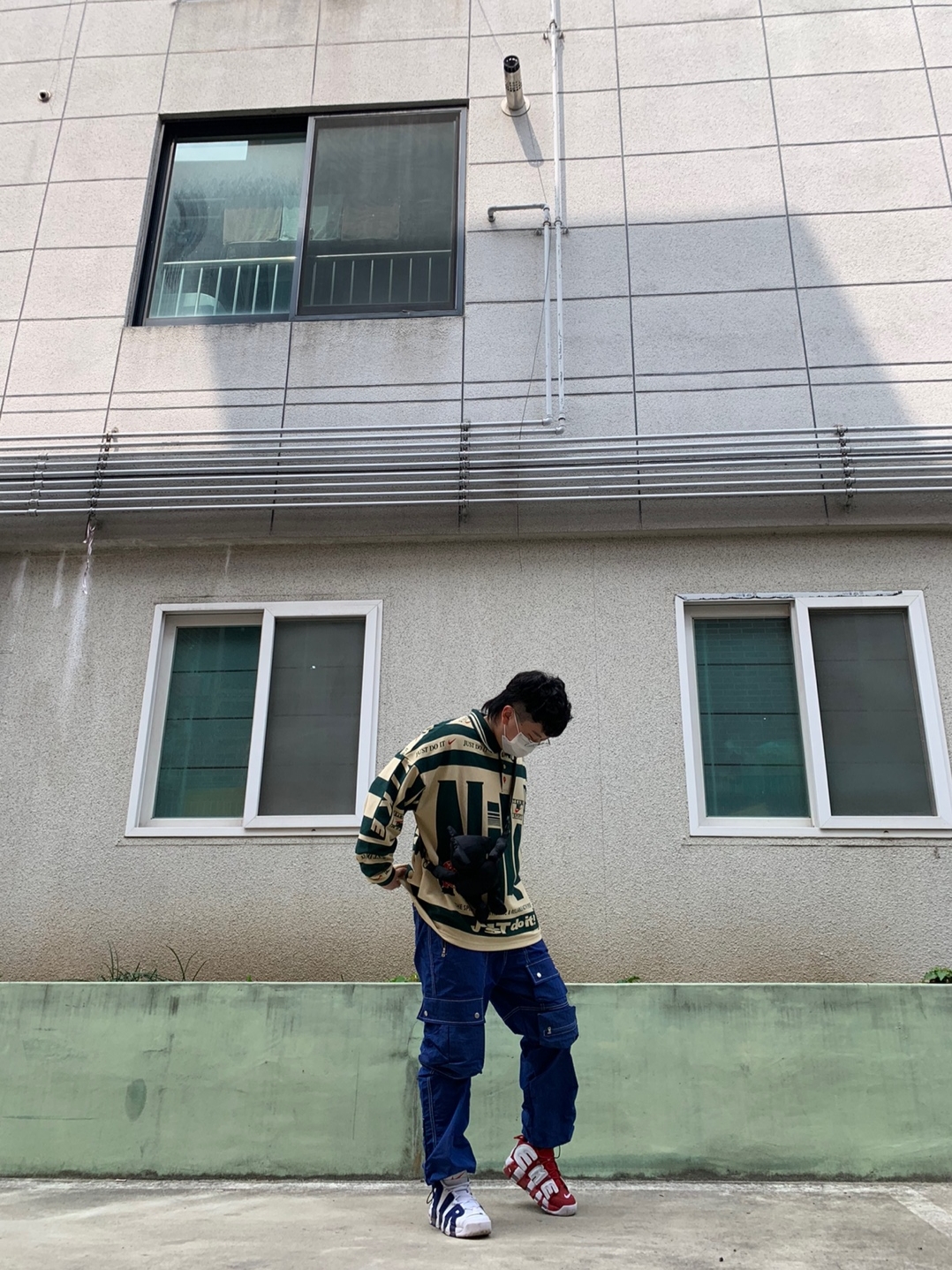 Nike x Cactus Plant Flea Market Long Sleeve Polo Natural - Asia, Nike x Cactus Plant Flea Market Long Sleeve Polo Natural - US/EU 착용 스타일 - 1