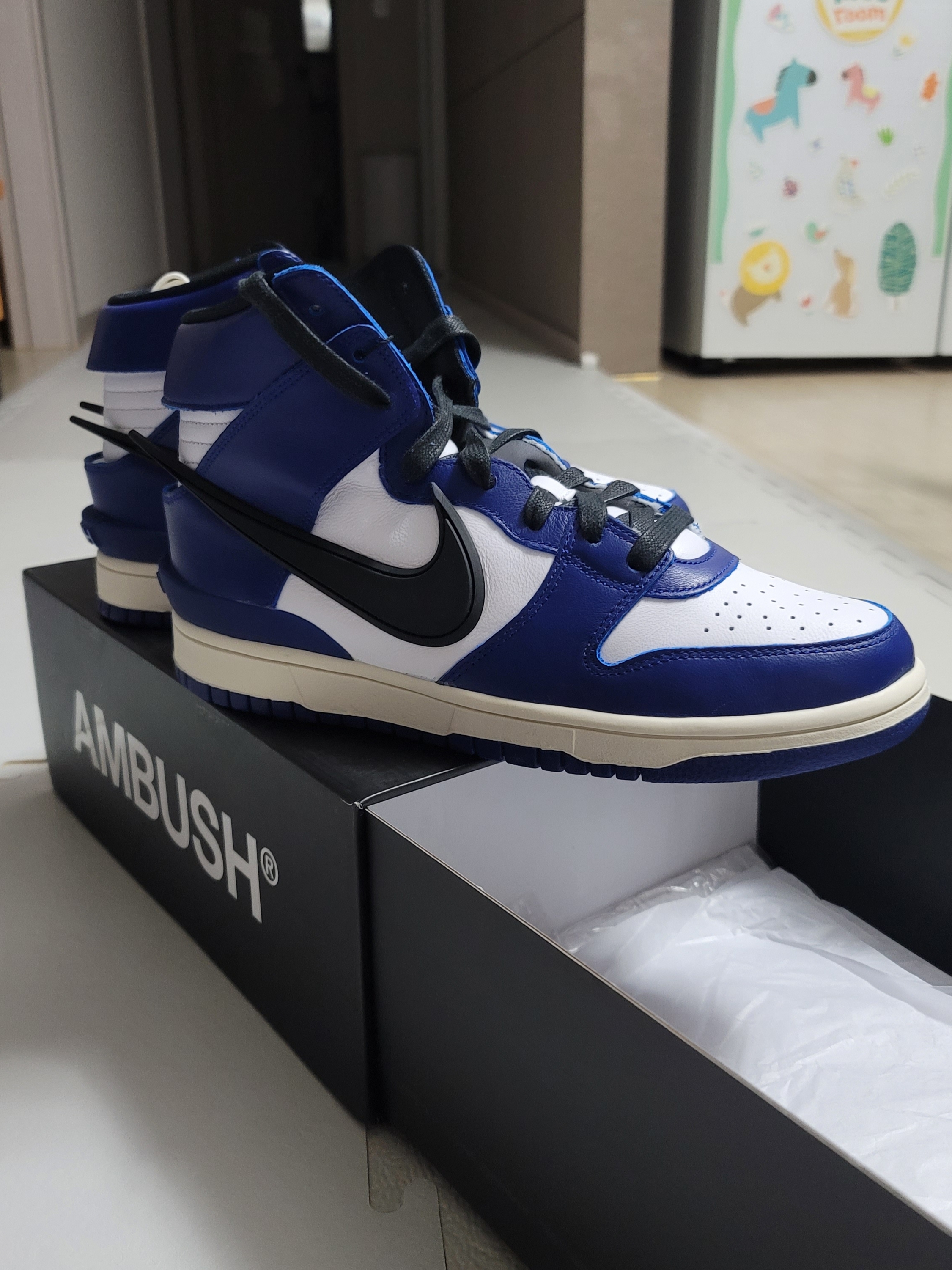 Nike x Ambush Dunk High Deep Royal Blue 착용 스타일