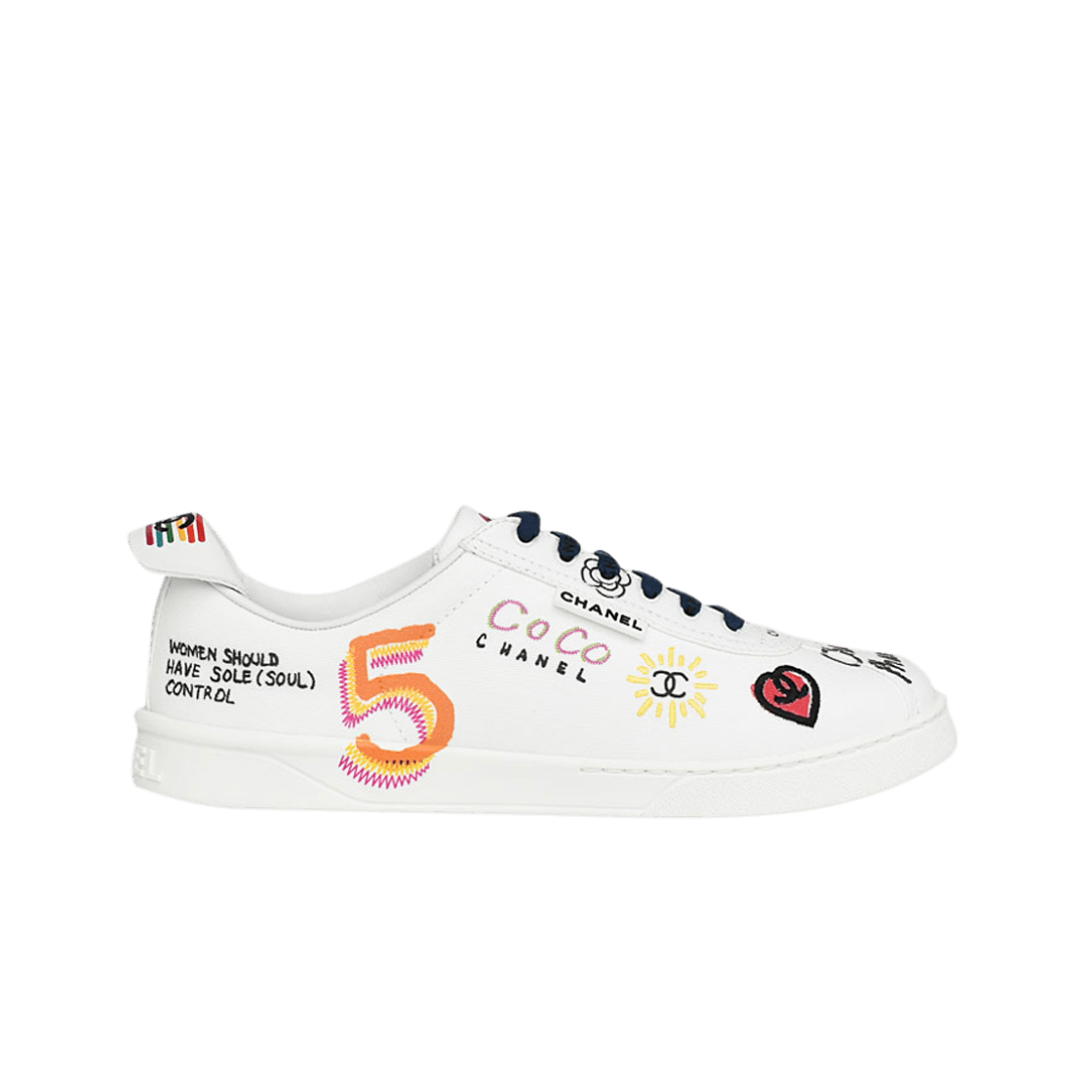 (W) 샤넬 x 퍼렐 윌리엄스 스니커즈 화이트 그래피티((W) Chanel x Pharrell Williams Sneakers White Graffiti) - 1