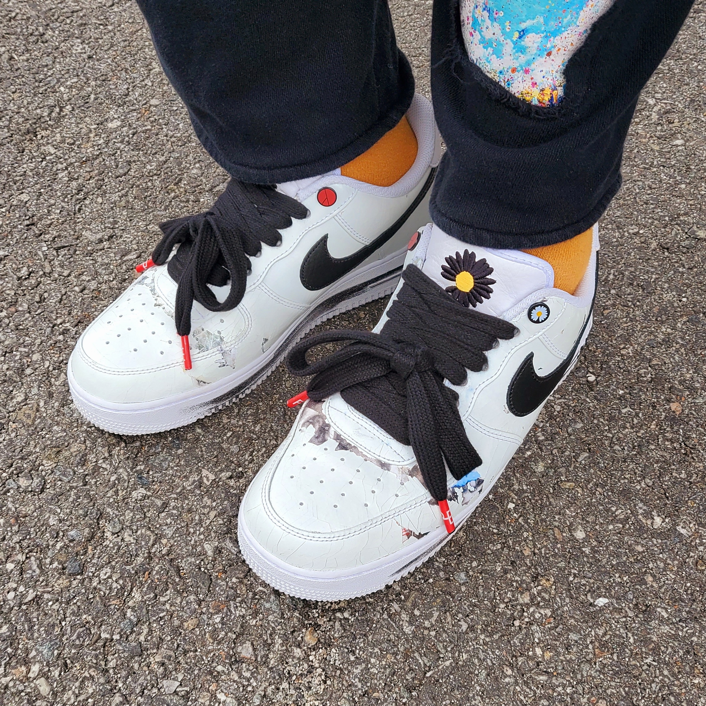 Nike x Peaceminusone Air Force 1 Low Para-Noise 2.0 착용 스타일 - 1