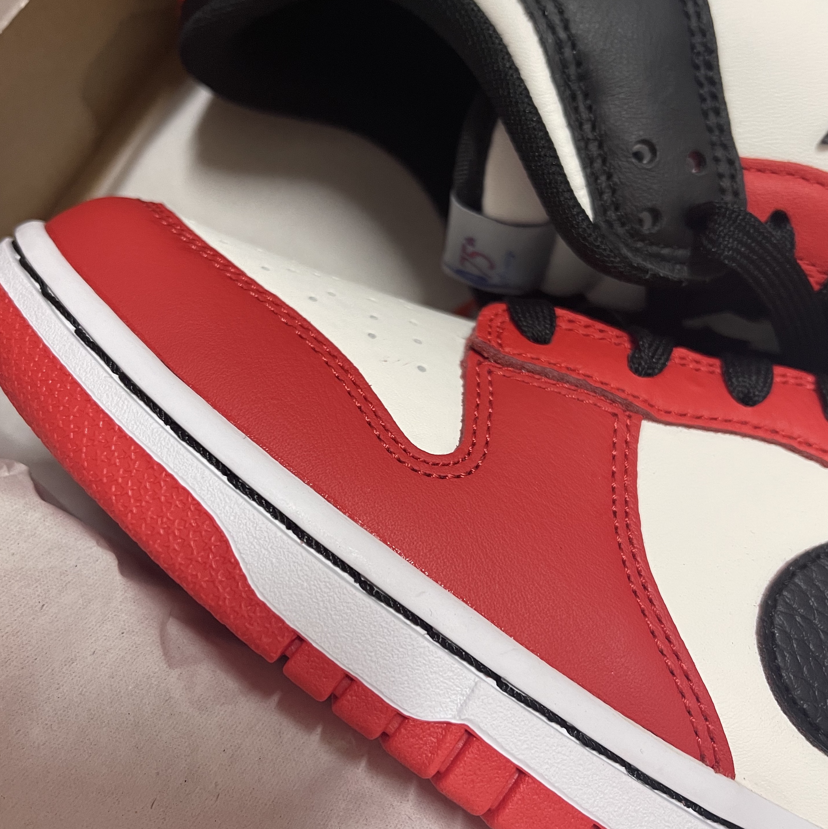 Nike x NBA Dunk Low Retro EMB Black and Chile Red 착용 스타일 - 4