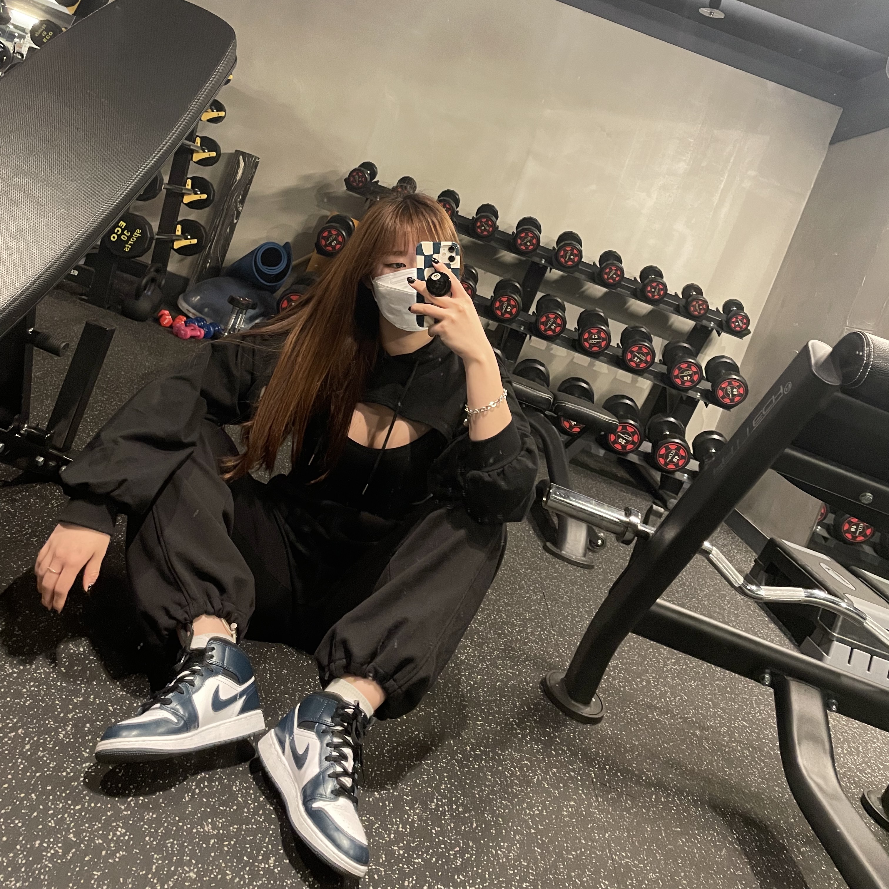 (GS) Jordan 1 Mid Dark Teal 착용 스타일
