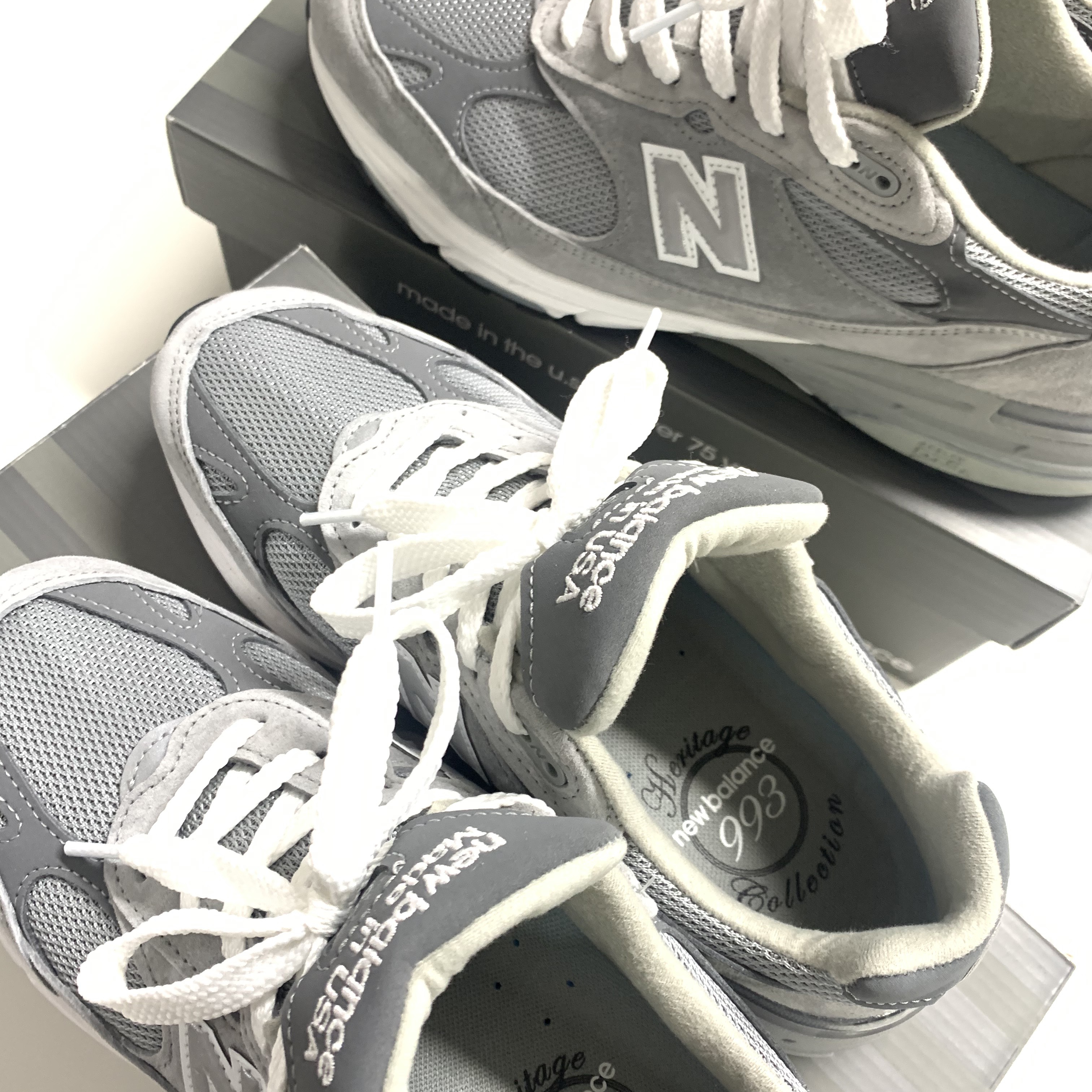New Balance 993 Made in USA Grey - D Standard 착용 스타일