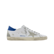 Golden Goose Superstar White Blue Heel Tab Sneakers