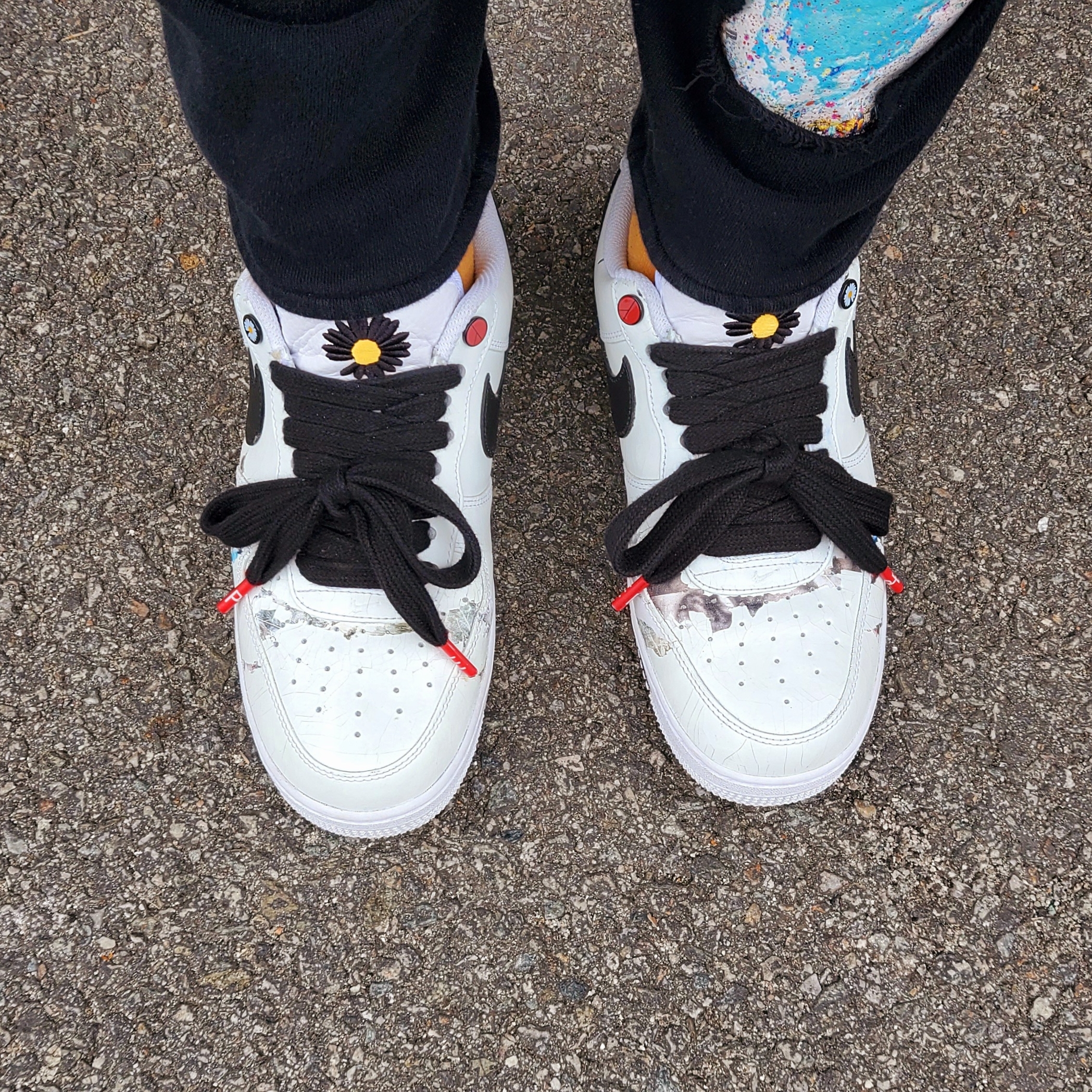 Nike x Peaceminusone Air Force 1 Low Para-Noise 2.0 착용 스타일 - 4