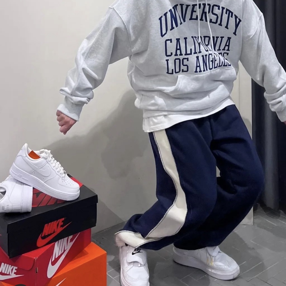 Nike x Peaceminusone Kwondo1 White, Nike Air Force 1 '07 Low White 착용 스타일