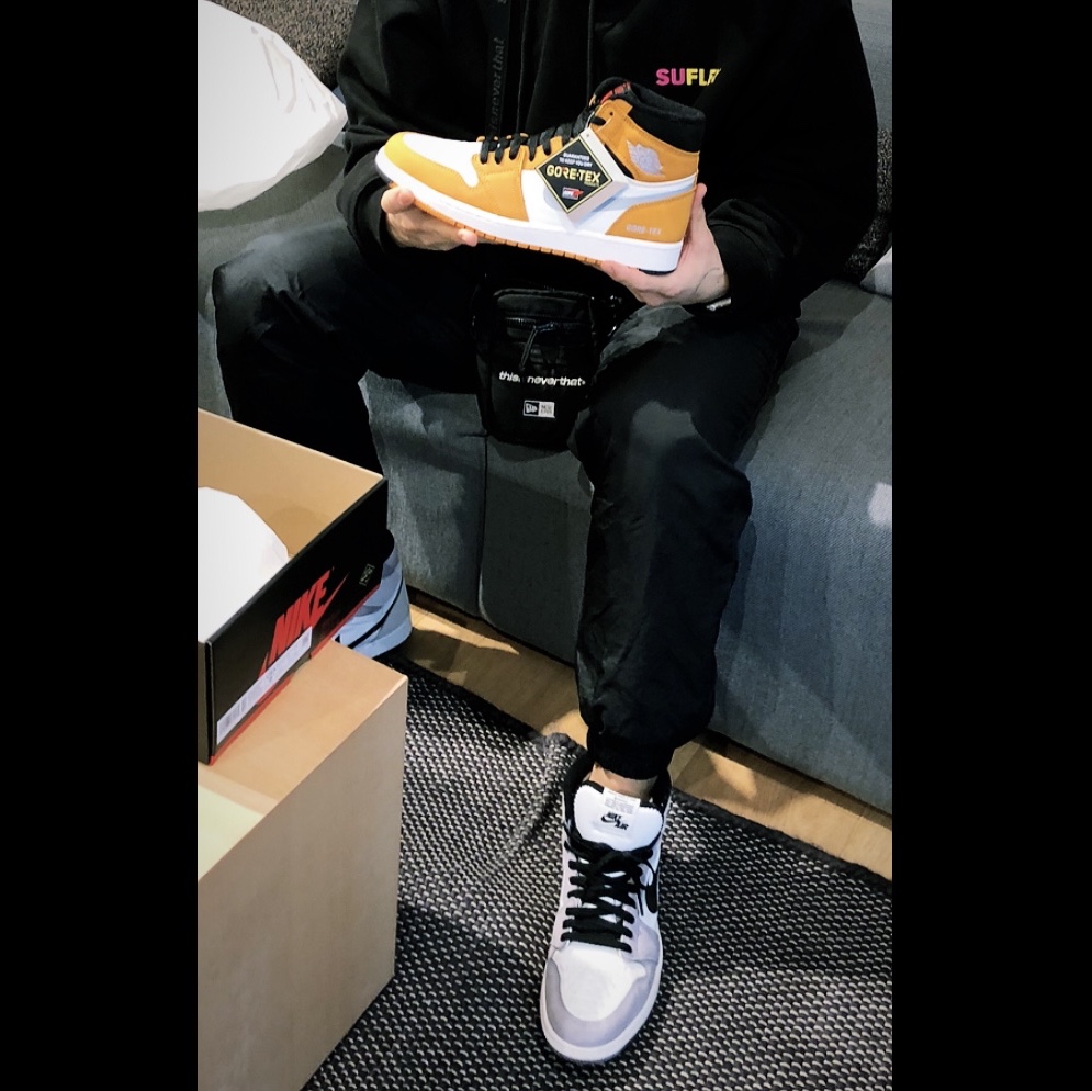 Jordan 1 Element Gore-Tex Sail, Jordan 1 Element Gore-Tex Light Curry 착용 스타일