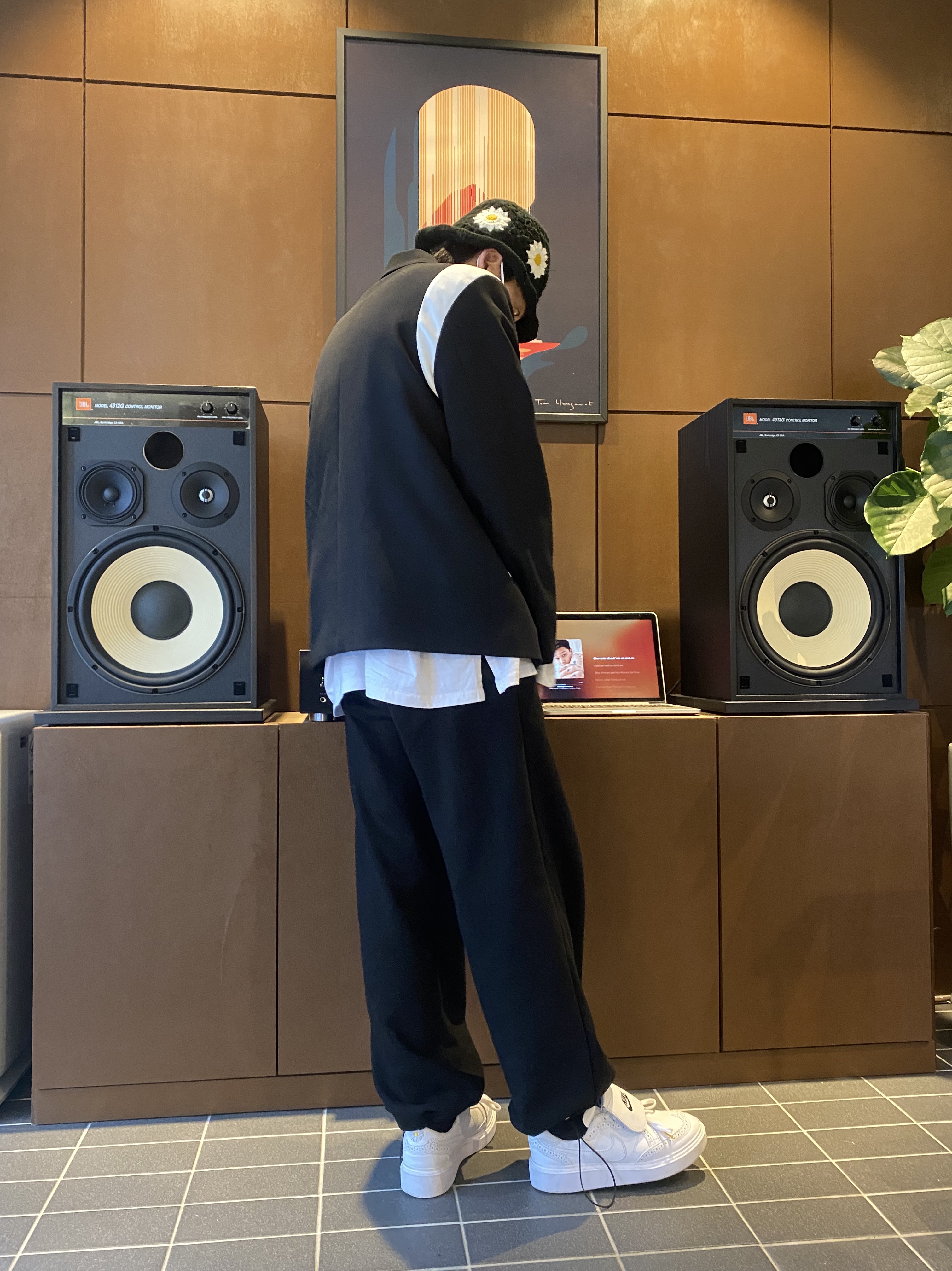 Nike x Peaceminusone Kwondo1 White 착용 스타일