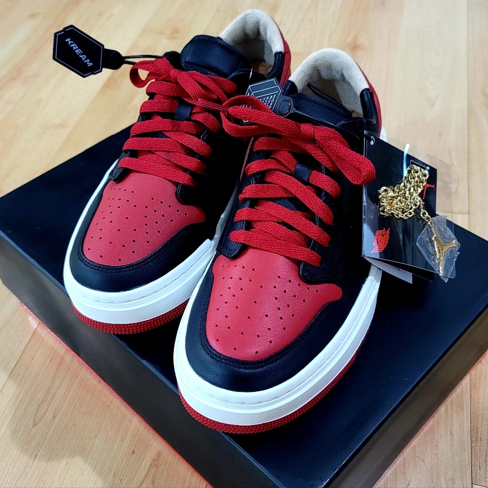 (W) Jordan 1 Elevate Low SE Bred 착용 스타일 - 1