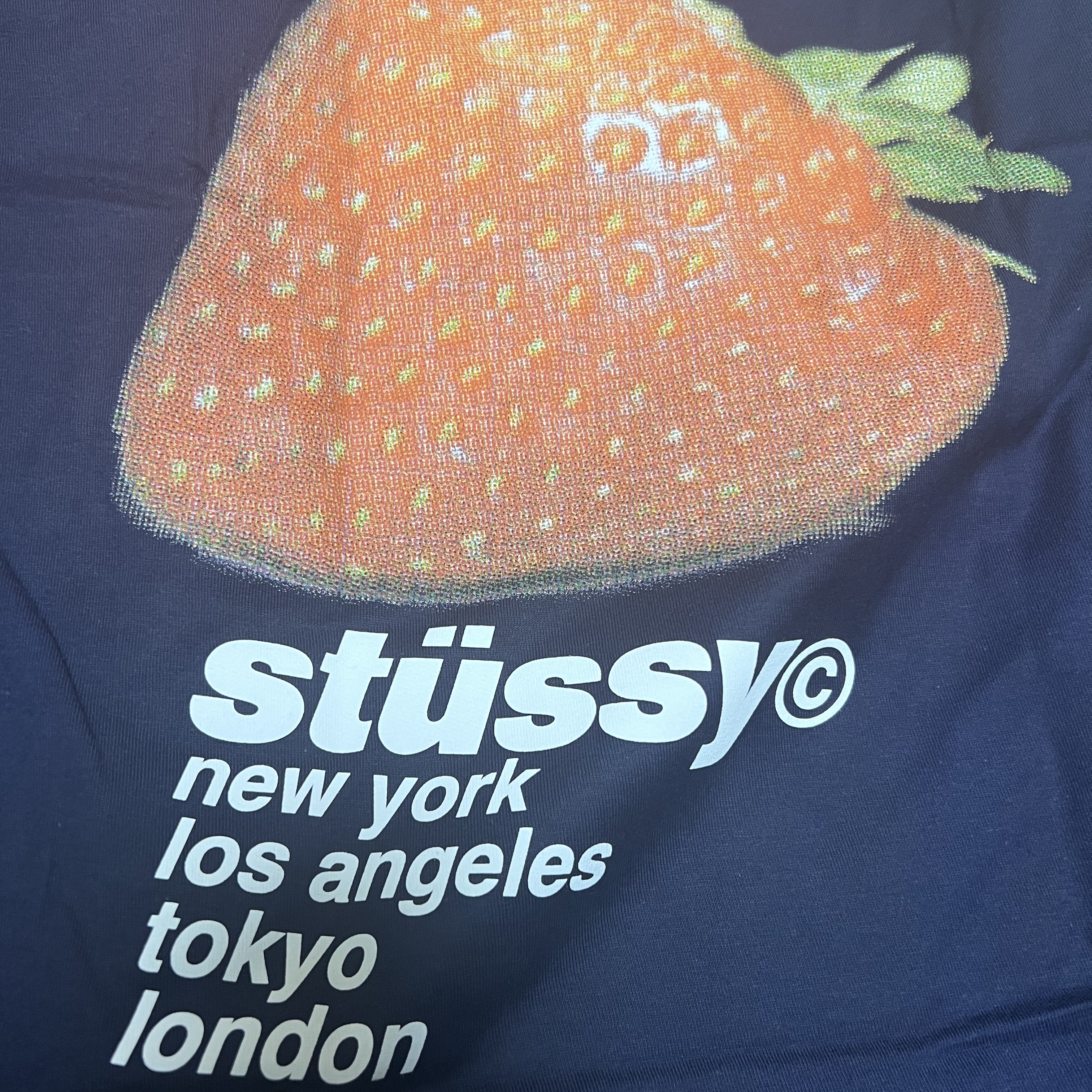 Stussy Fuzzy Dice T-Shirt Black, Stussy Fuzzy Dice T-Shirt White 착용 스타일 - 3