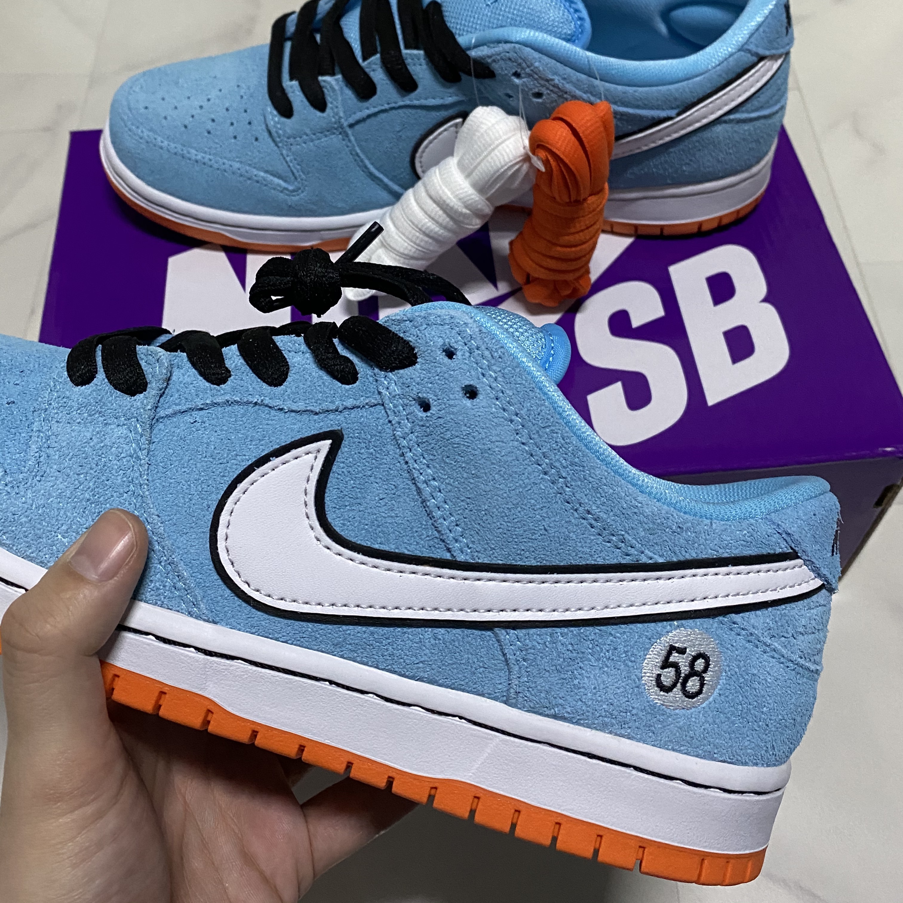 Nike SB Dunk Low Pro Blue Chill 착용 스타일