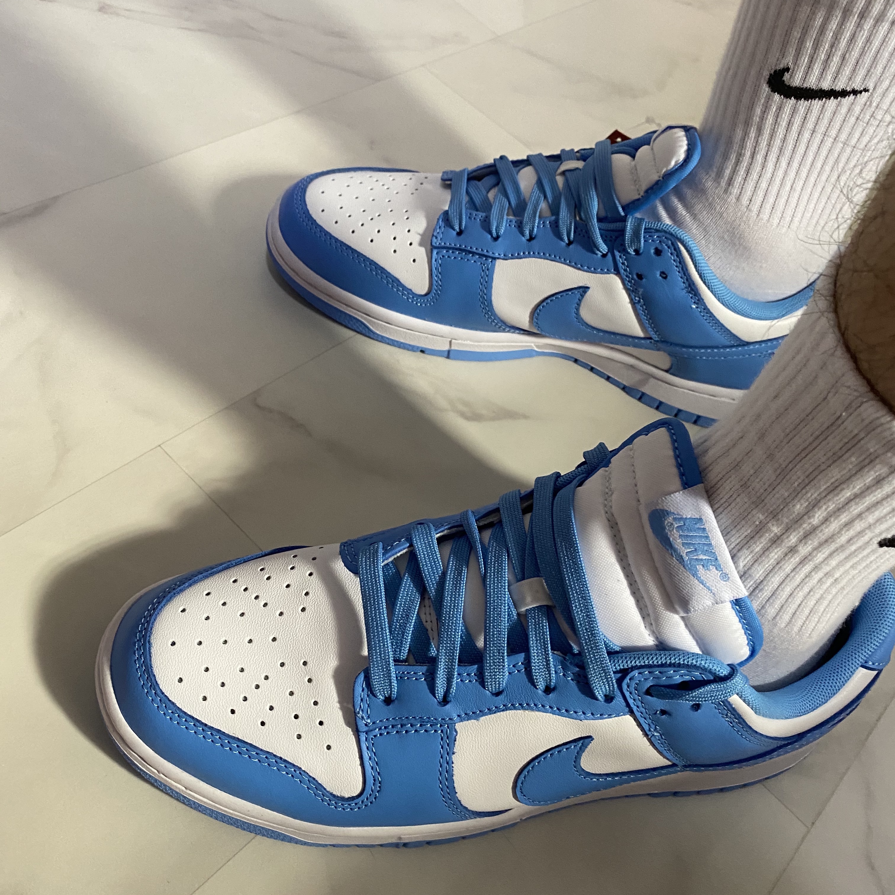Nike Dunk Low Retro University Blue 착용 스타일