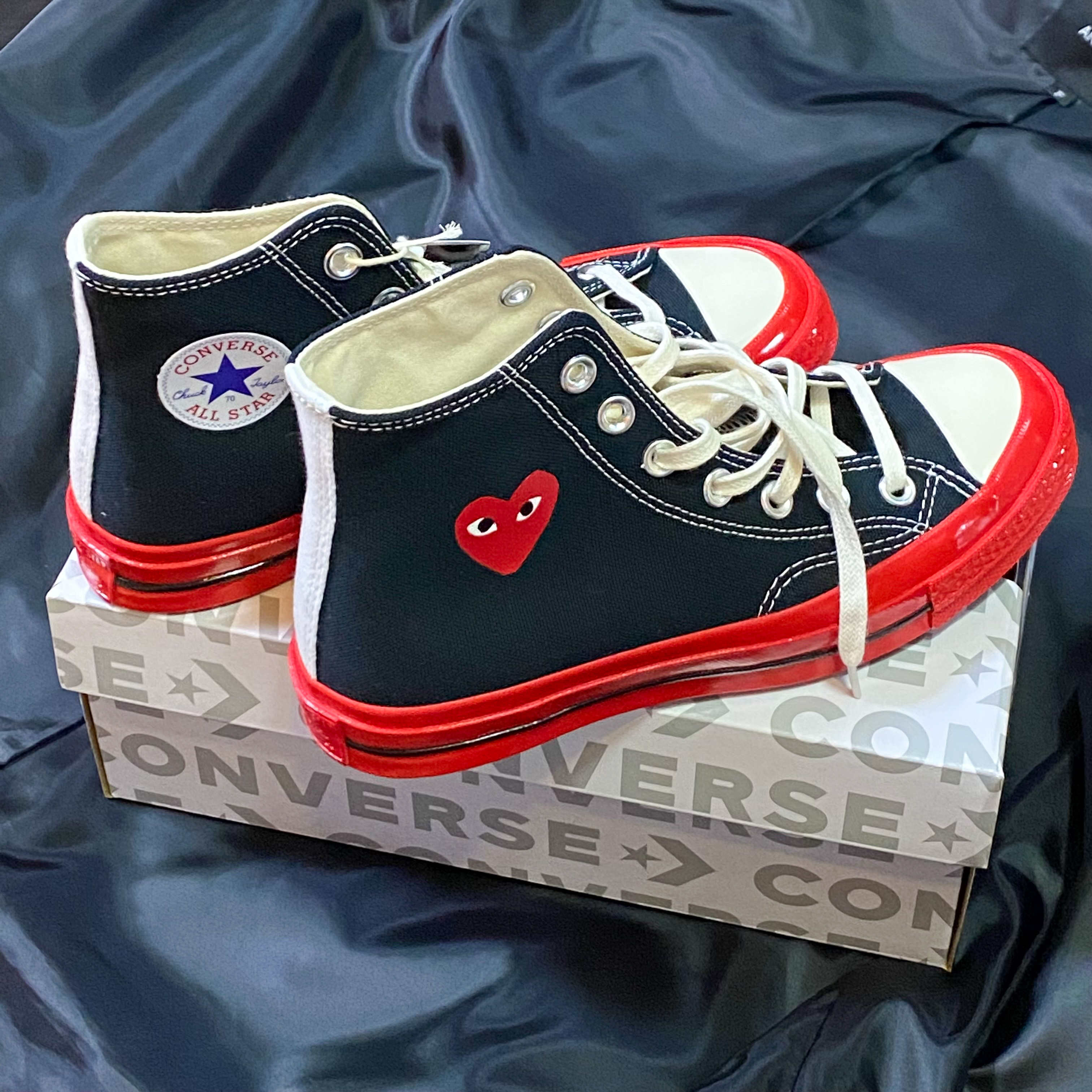 Converse x Play Comme des Garcons Chuck 70 Hi Black 착용 스타일