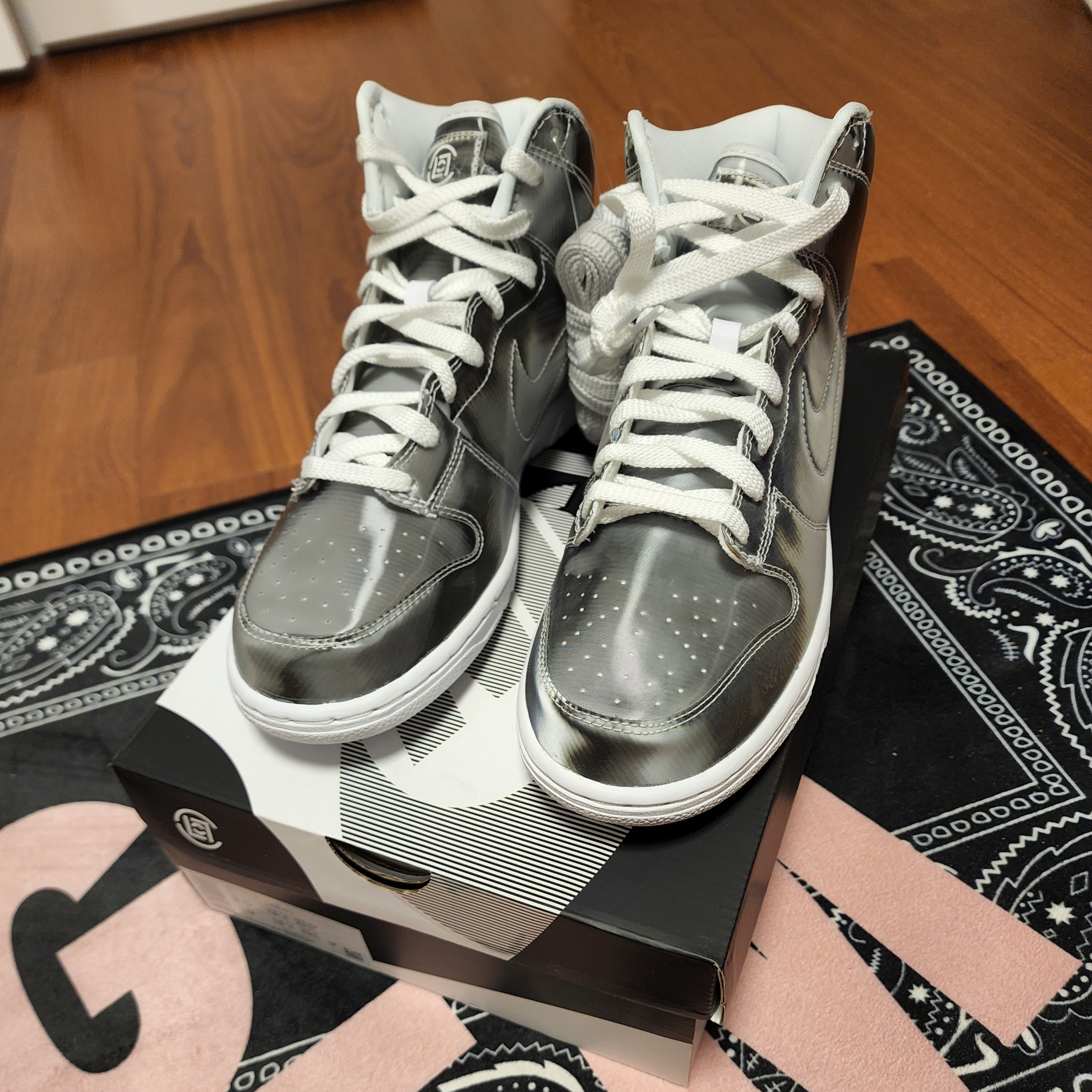 Nike x Clot Dunk High Flux 착용 스타일 - 2