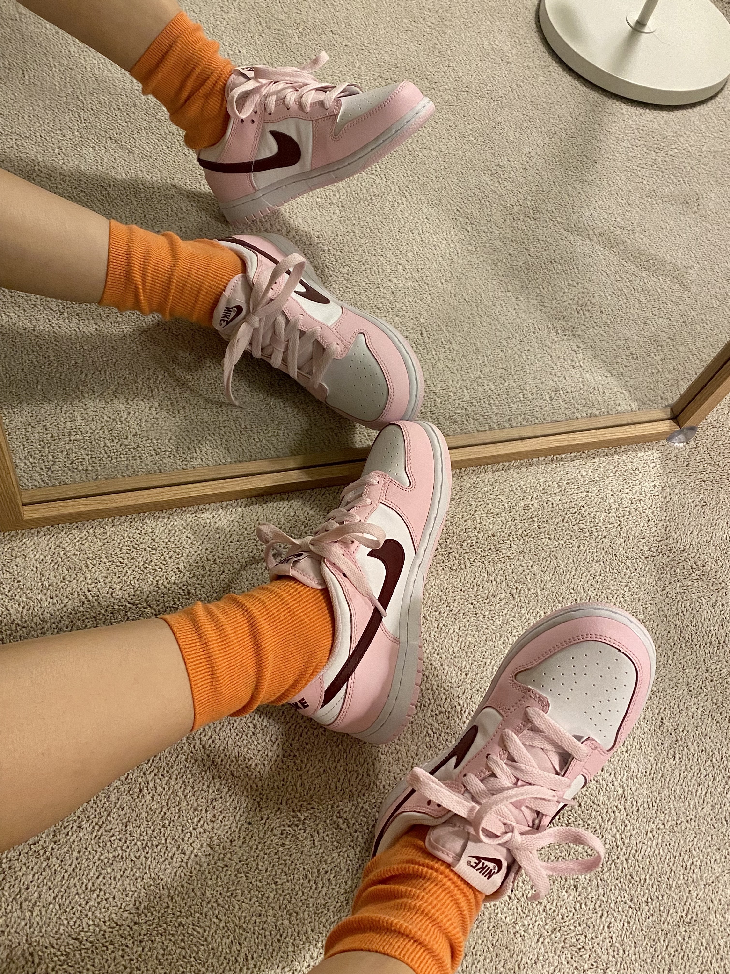 (GS) Nike Dunk Low Pink Foam 착용 스타일