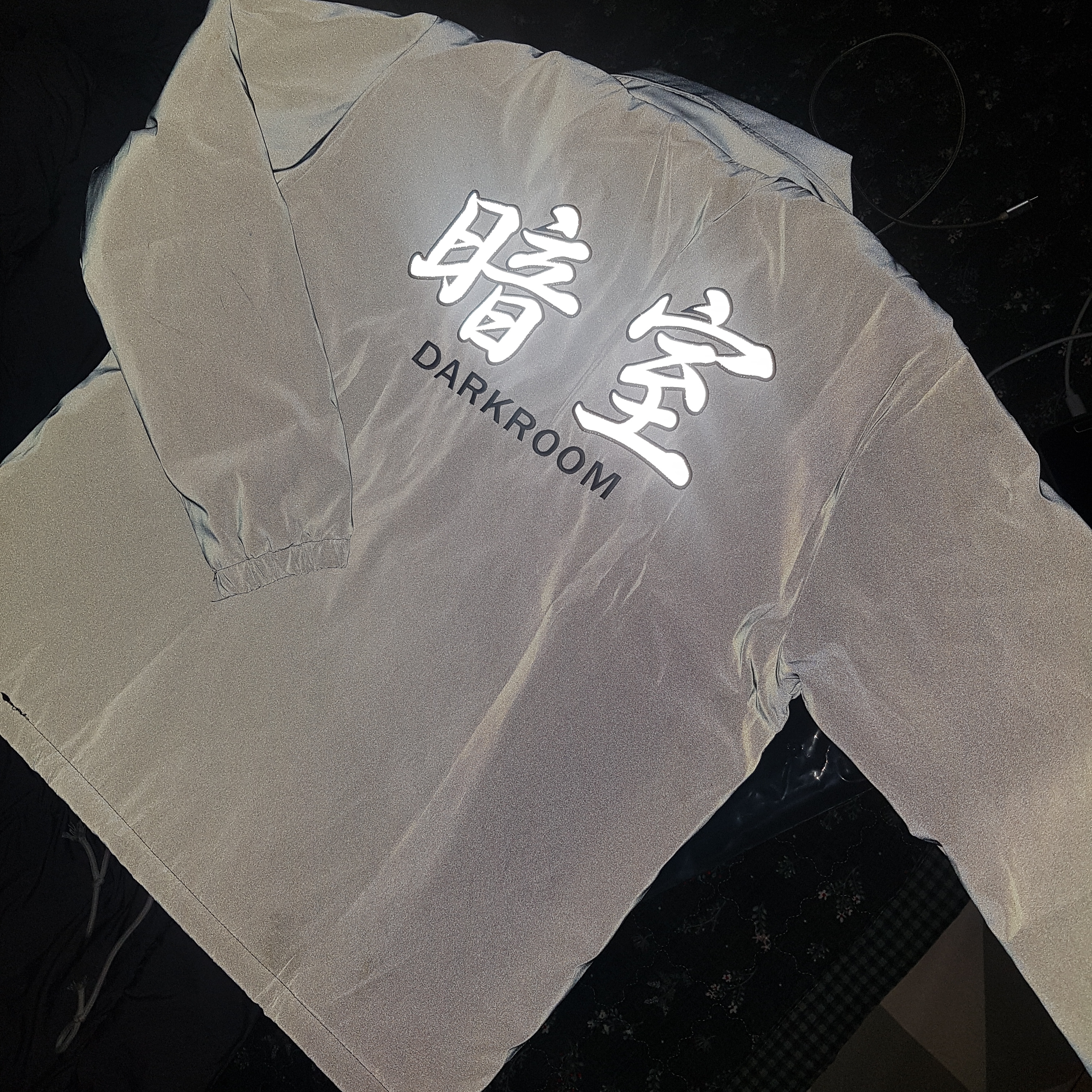 Darkr8m Studio x Hardhitters Reflective Coach Jacket Black 착용 스타일