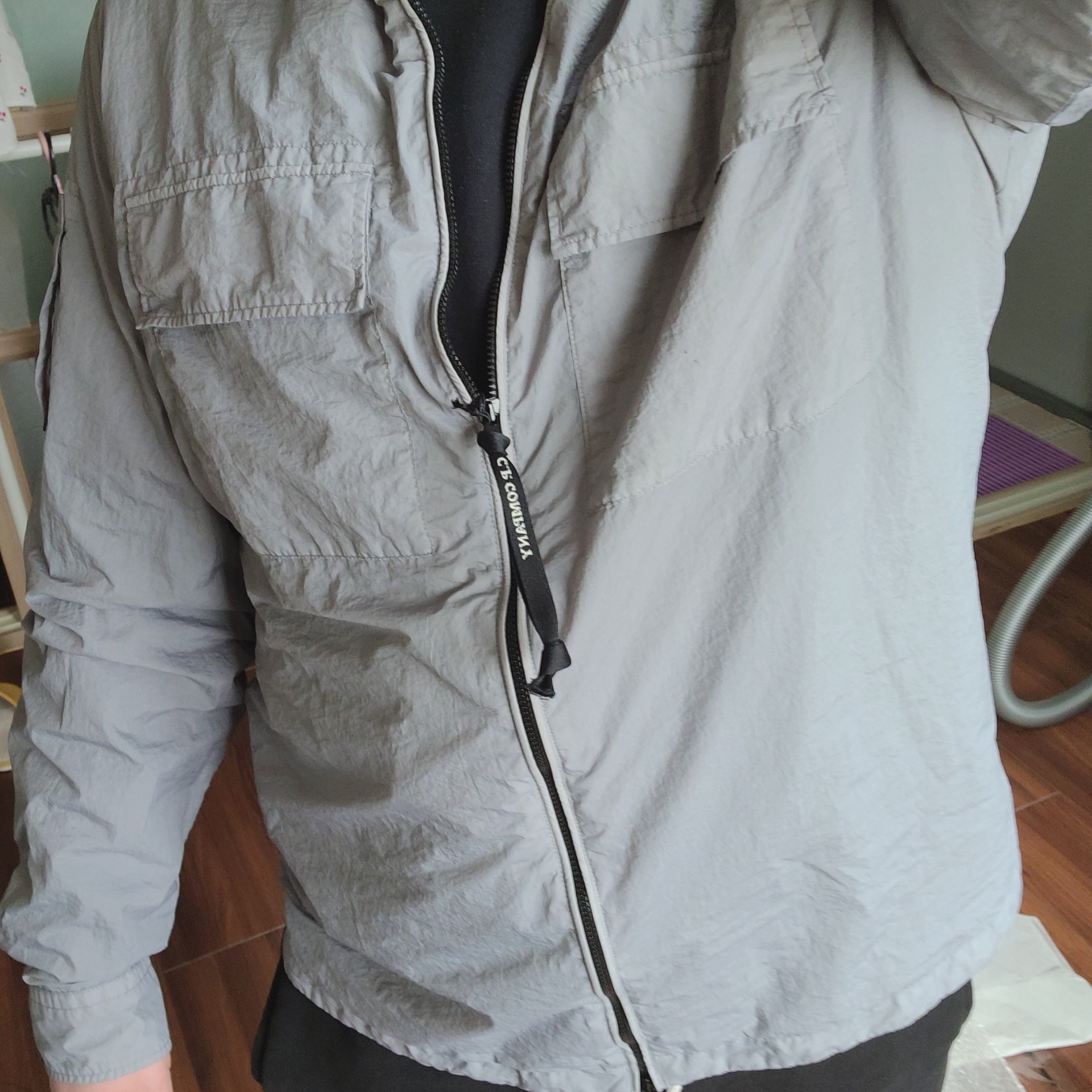 C.P. Company Taylon L Zipped Overshirt Griffin Grey - 22SS 착용 스타일