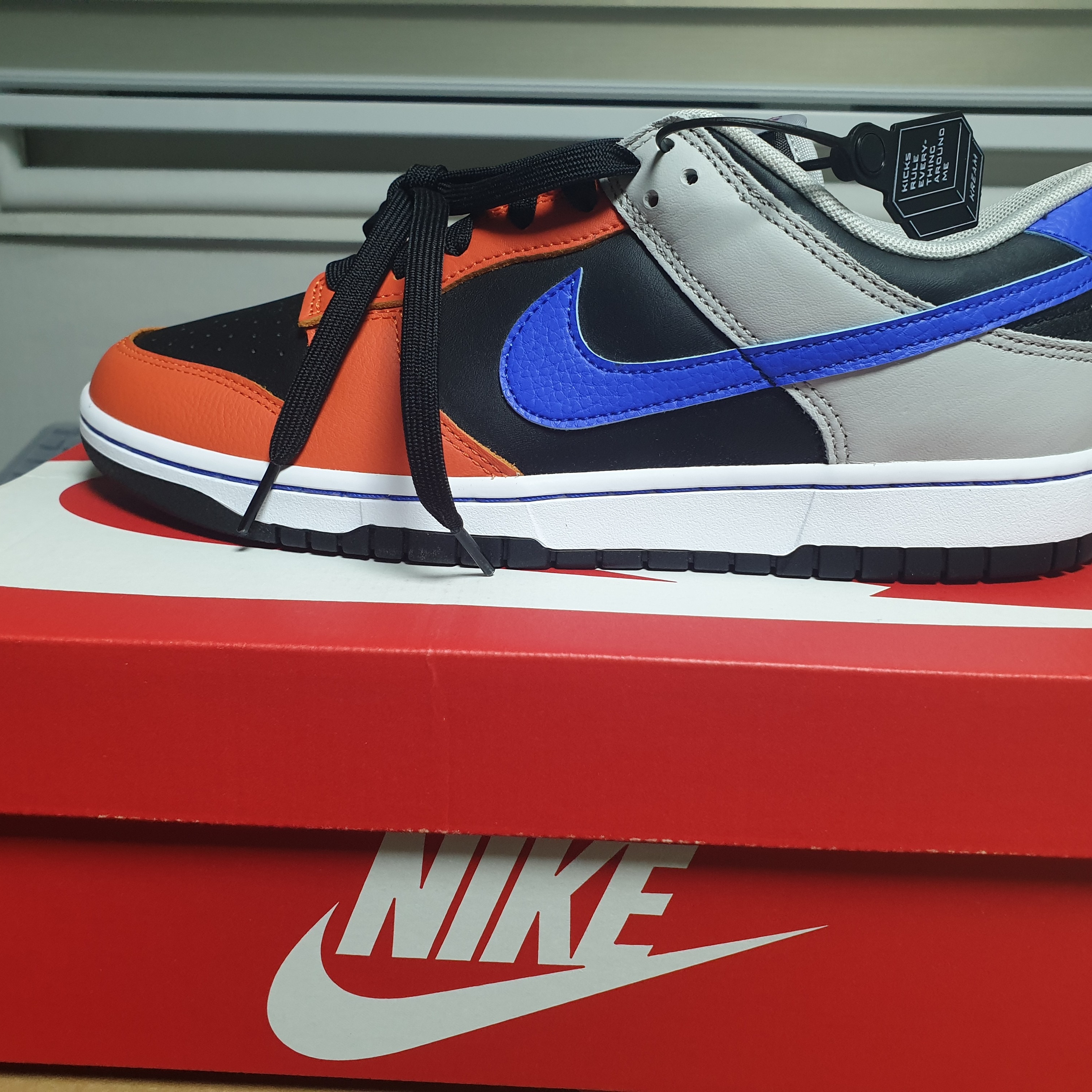 Nike x NBA Dunk Low Retro EMB Racer Blue and Orange, Nike Dunk Low Retro Championship Court Purple 착용 스타일 - 1