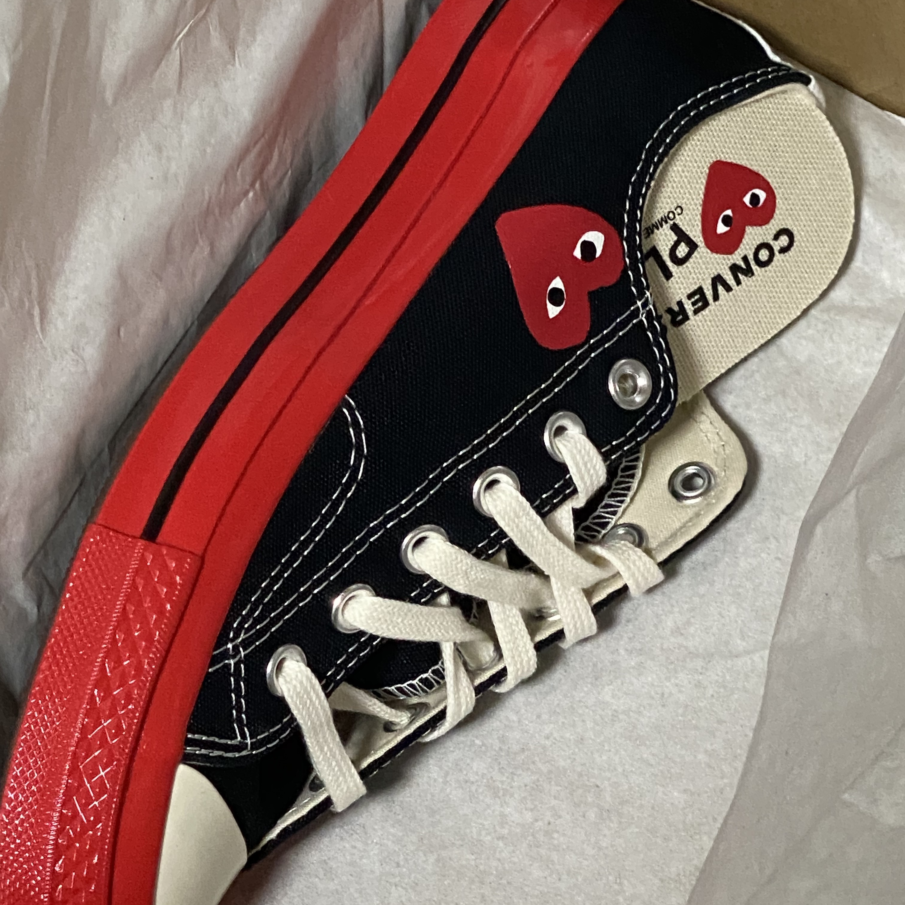 Converse x Play Comme des Garcons Chuck 70 Ox Black 착용 스타일