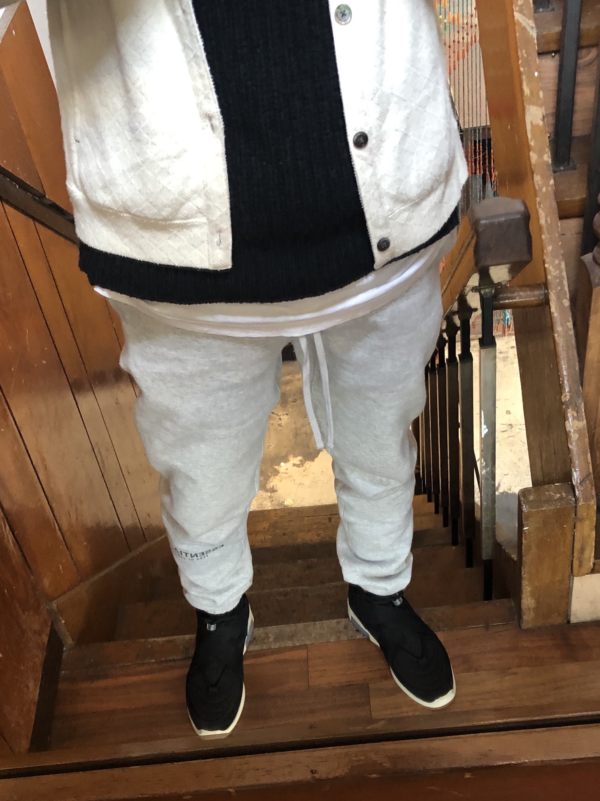 Nike x Fear of God Air Fear of God Raid Black 착용 스타일 - 3