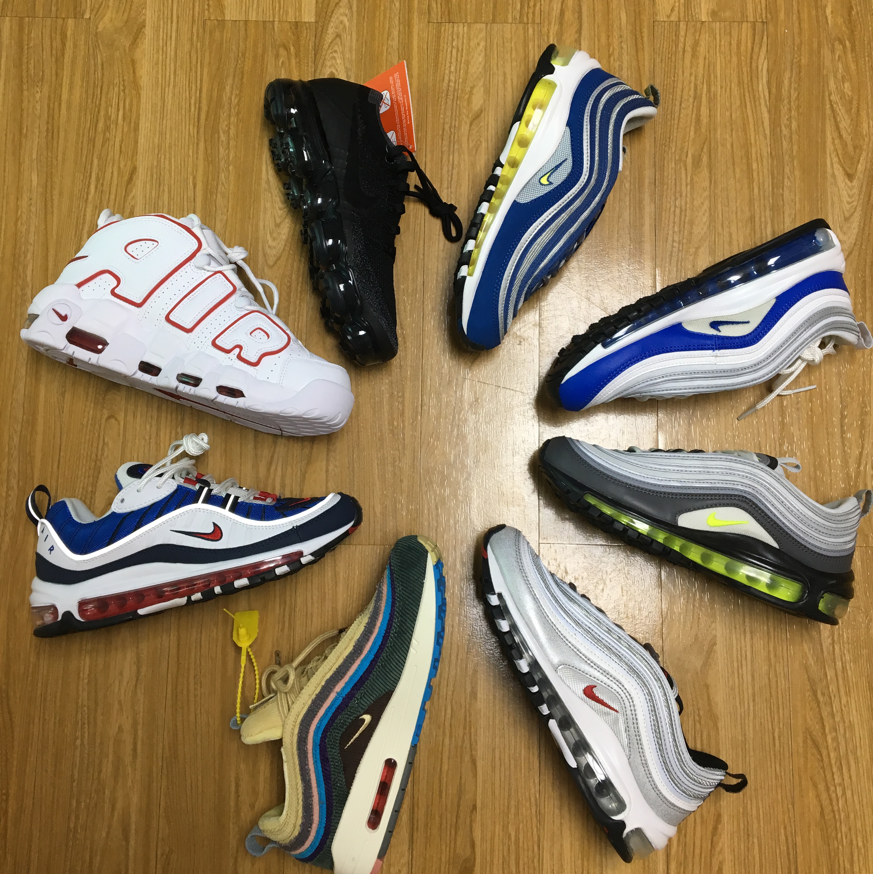 Nike x Sean Wotherspoon Air Max 1/97, (W) Nike Air Max 97 Neon 착용 스타일