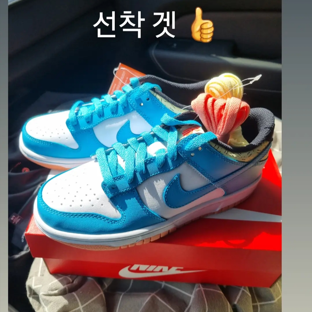 (GS) Nike x Kyrie Dunk Low SE Baltic Blue 착용 스타일 - 4