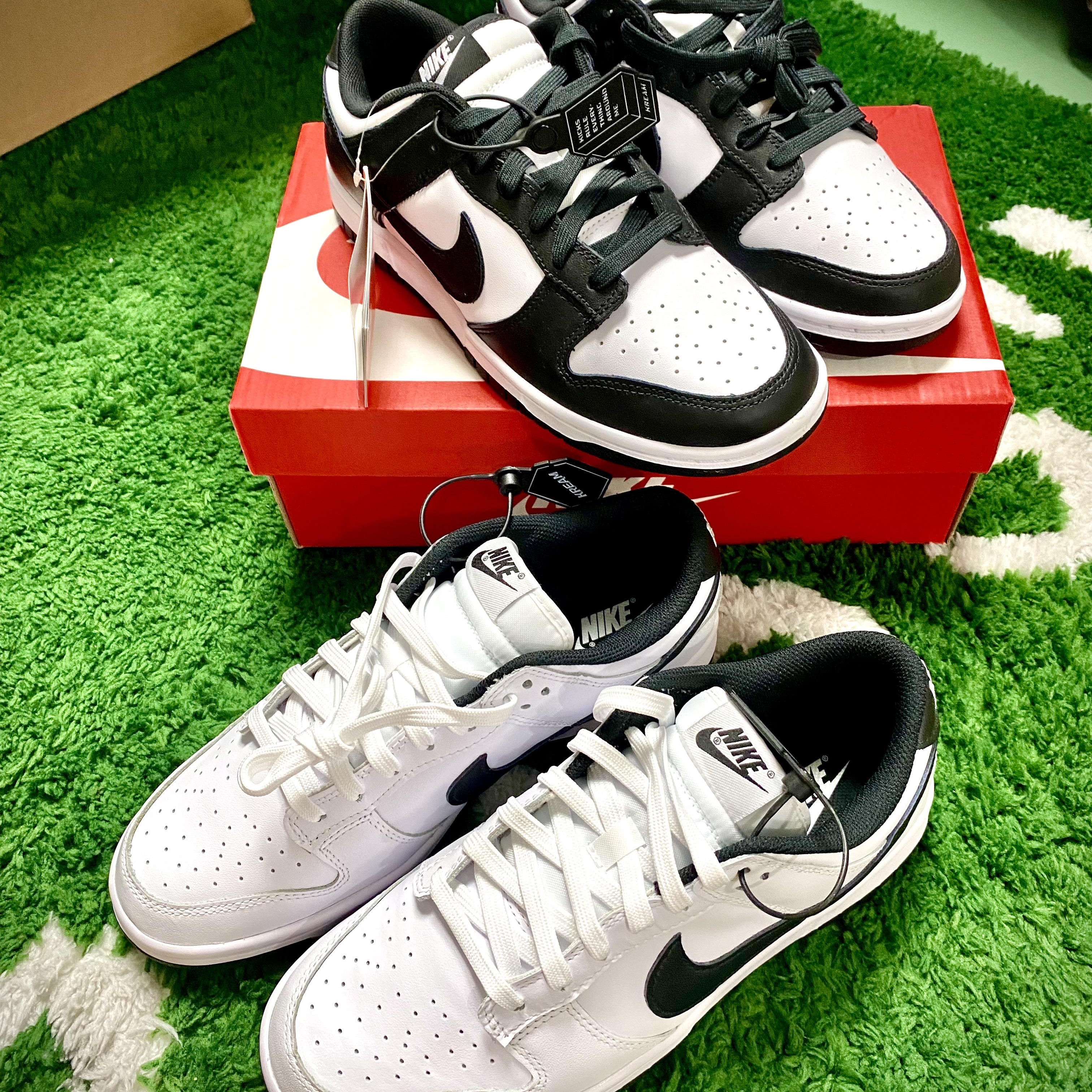 Nike Dunk Low Retro Black, (W) Nike Dunk Low White Black 착용 스타일 - 3