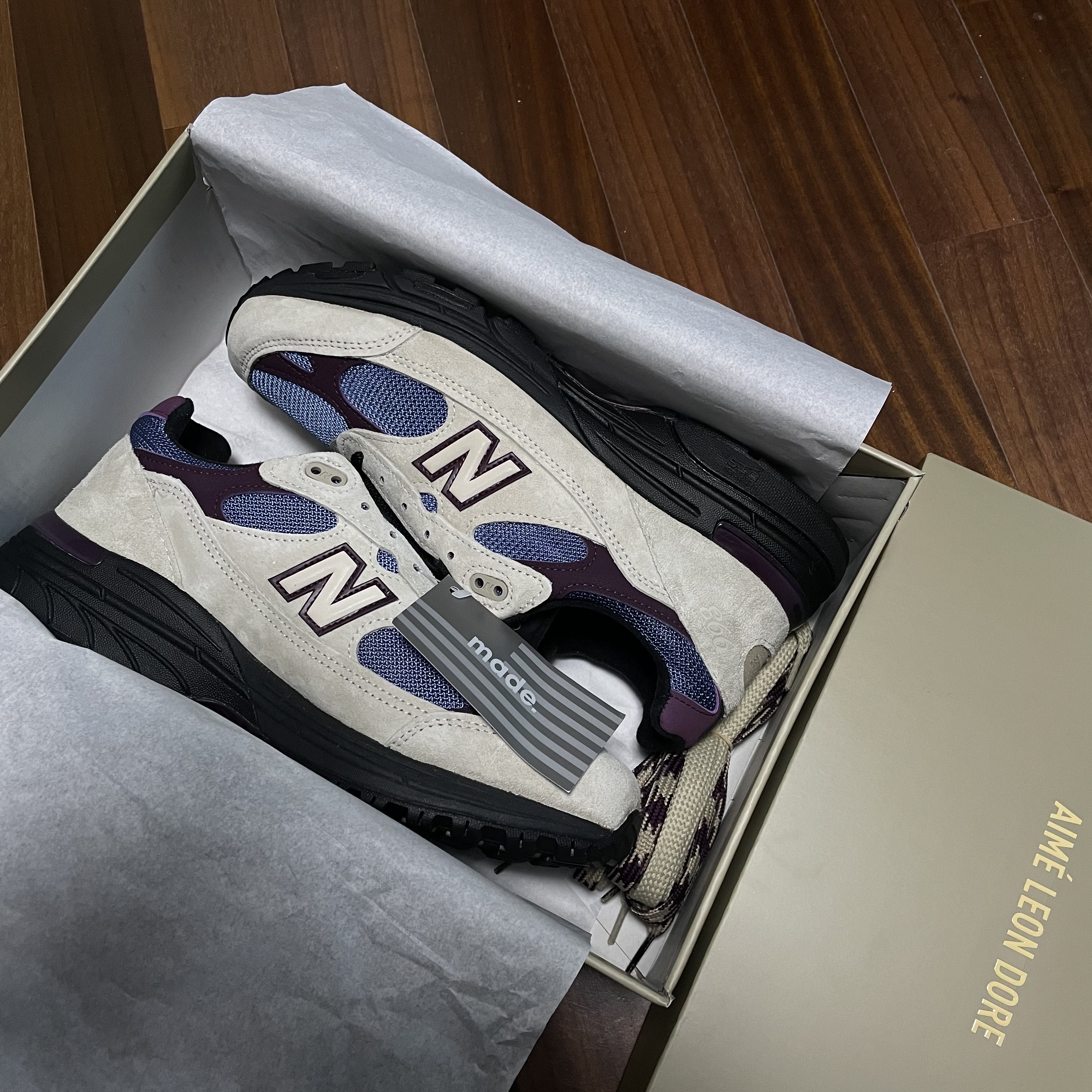 New Balance x Aime Leon Dore 993 Made in USA Taupe 착용 스타일