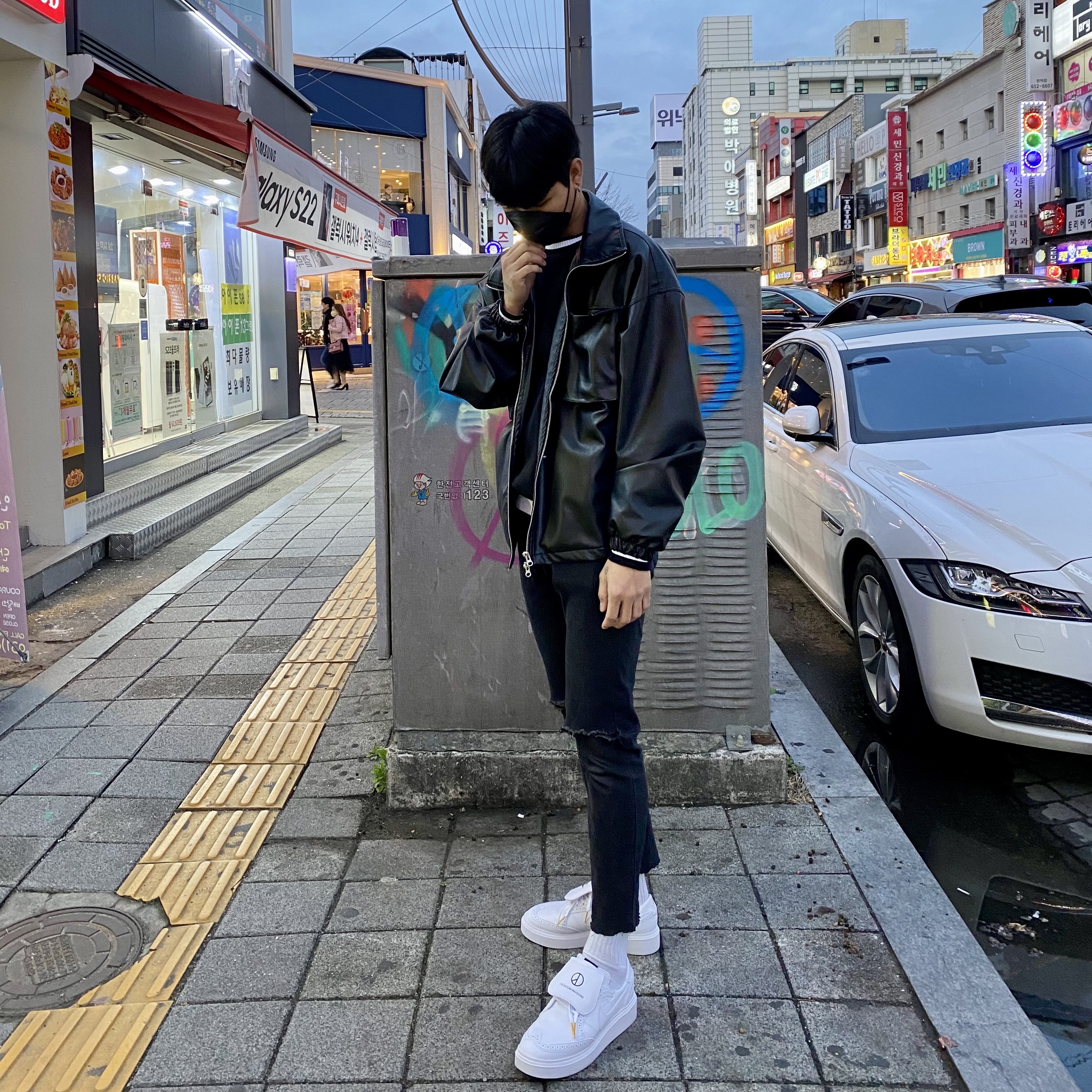Nike x Peaceminusone Kwondo1 White 착용 스타일 - 1