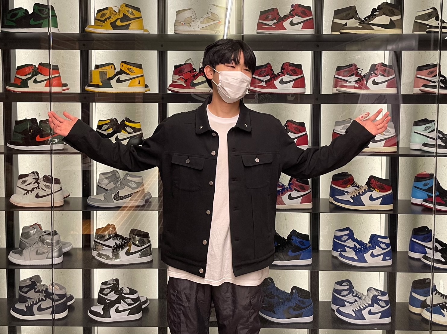 Jordan 1 x Travis Scott Retro High OG SP Mocha, Jordan 1 Retro High OG Black White 2014 착용 스타일