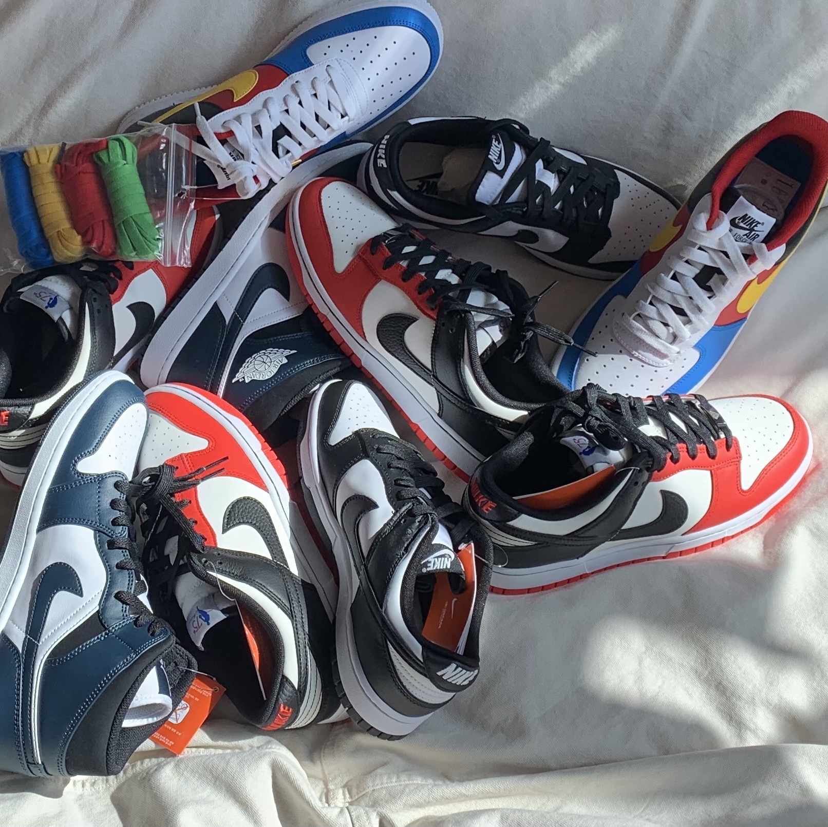 Nike x NBA Dunk Low Retro EMB Black and Chile Red, Nike Dunk Low Retro Black 착용 스타일