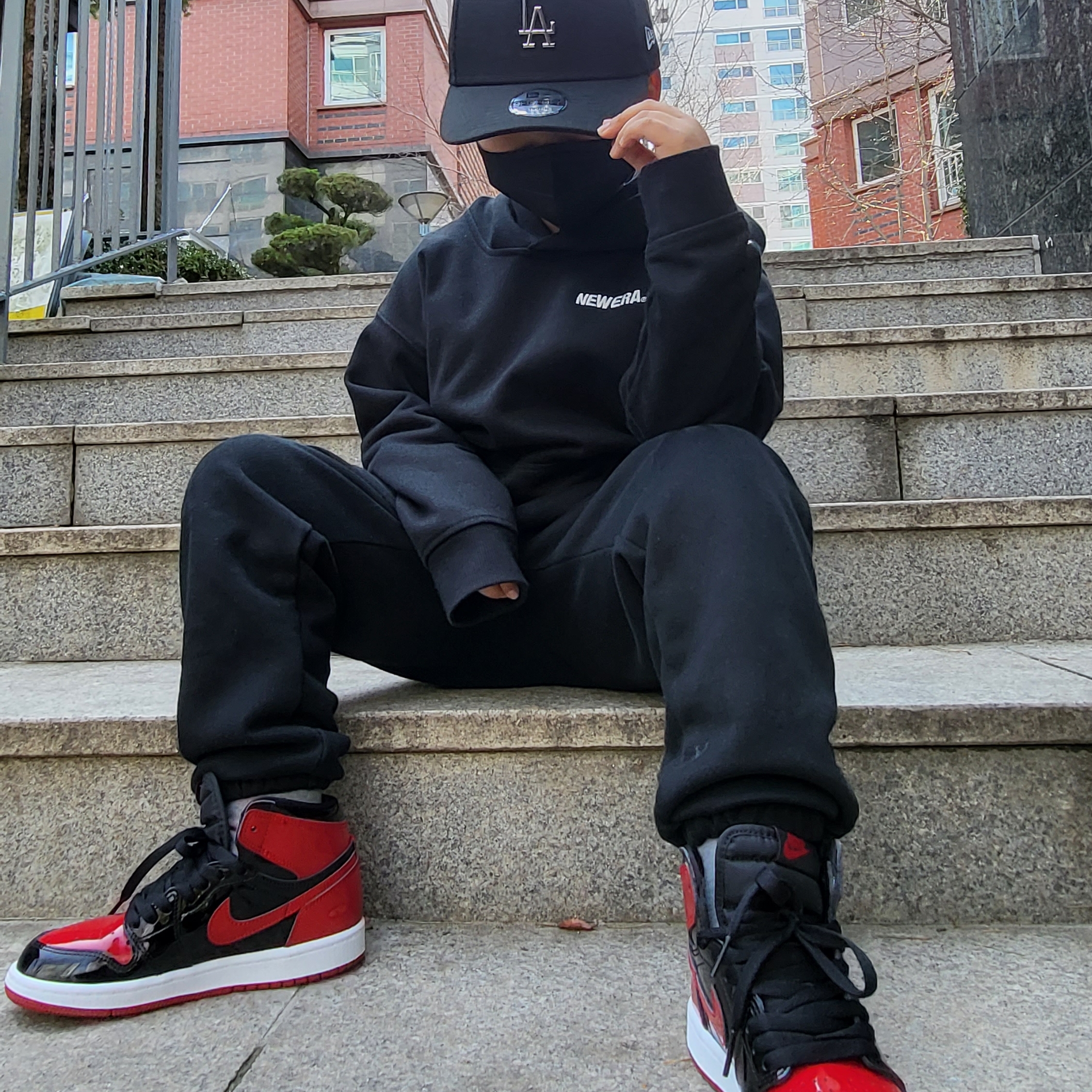 Jordan 1 Retro High OG Patent Bred 착용 스타일