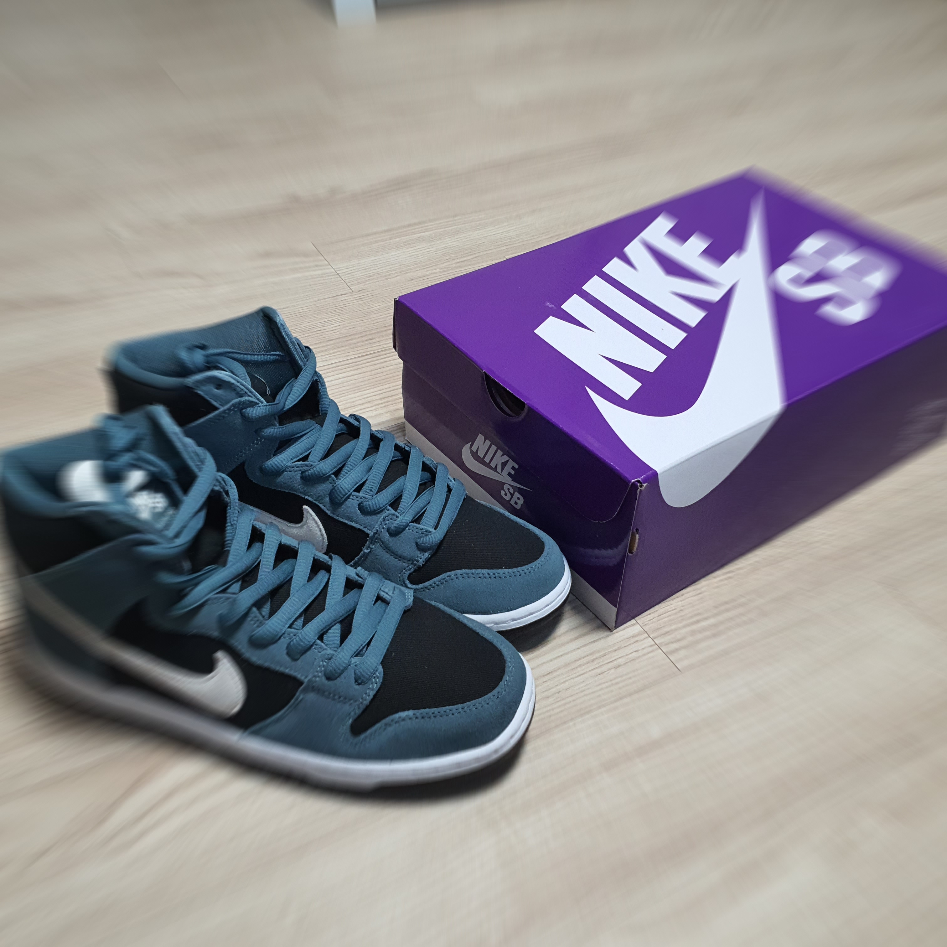 Nike SB Dunk High Pro Mineral Slate Suede 착용 스타일 - 1