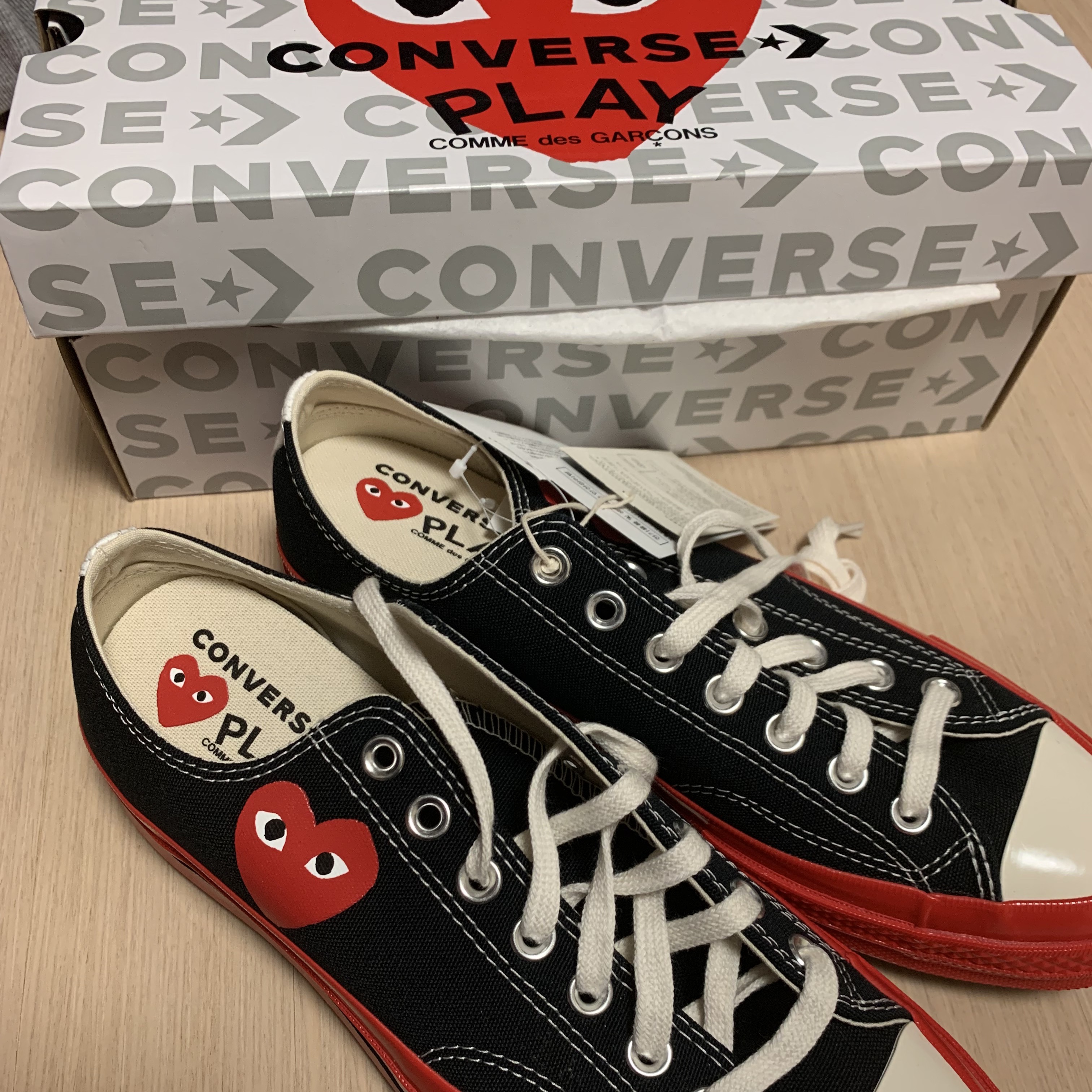 Converse x Play Comme des Garcons Chuck 70 Ox Black 착용 스타일