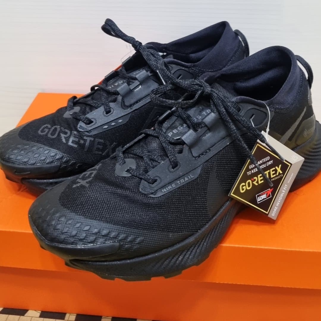 Nike Pegasus Trail 3 Gore-Tex Black Dark Smoke Grey 착용 스타일 - 2