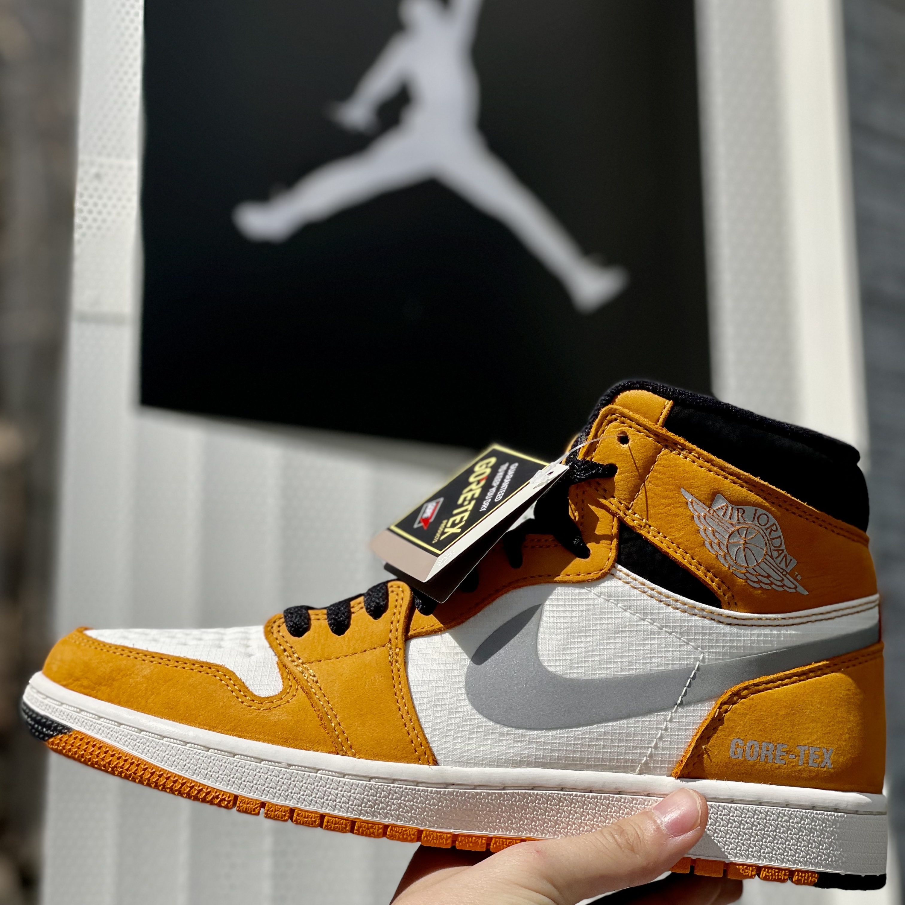 Jordan 1 Element Gore-Tex Light Curry 착용 스타일