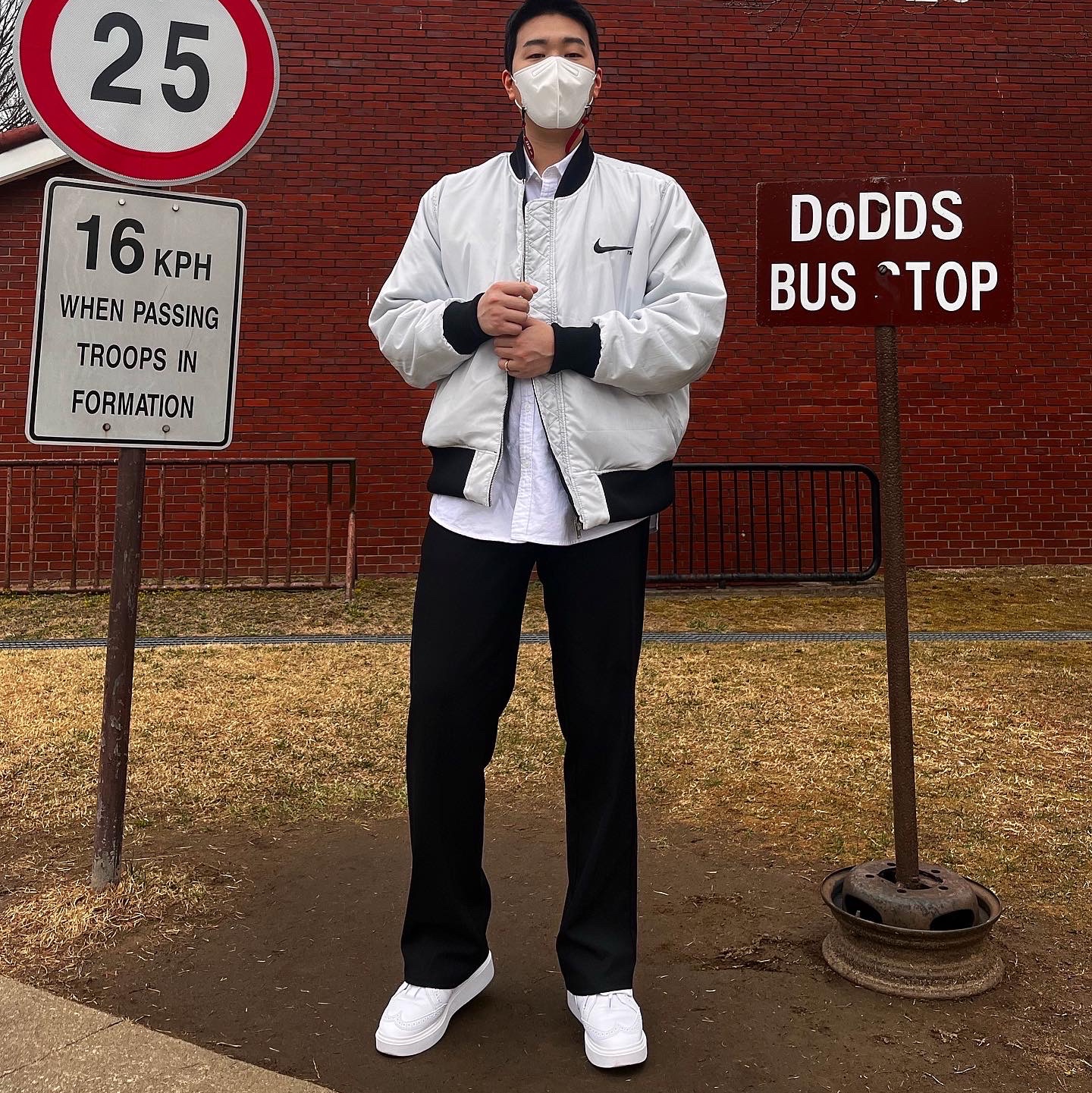Nike NSW Swoosh Therma-Fit Bomber Black - Asia, Nike x Peaceminusone Kwondo1 White 착용 스타일 - 2