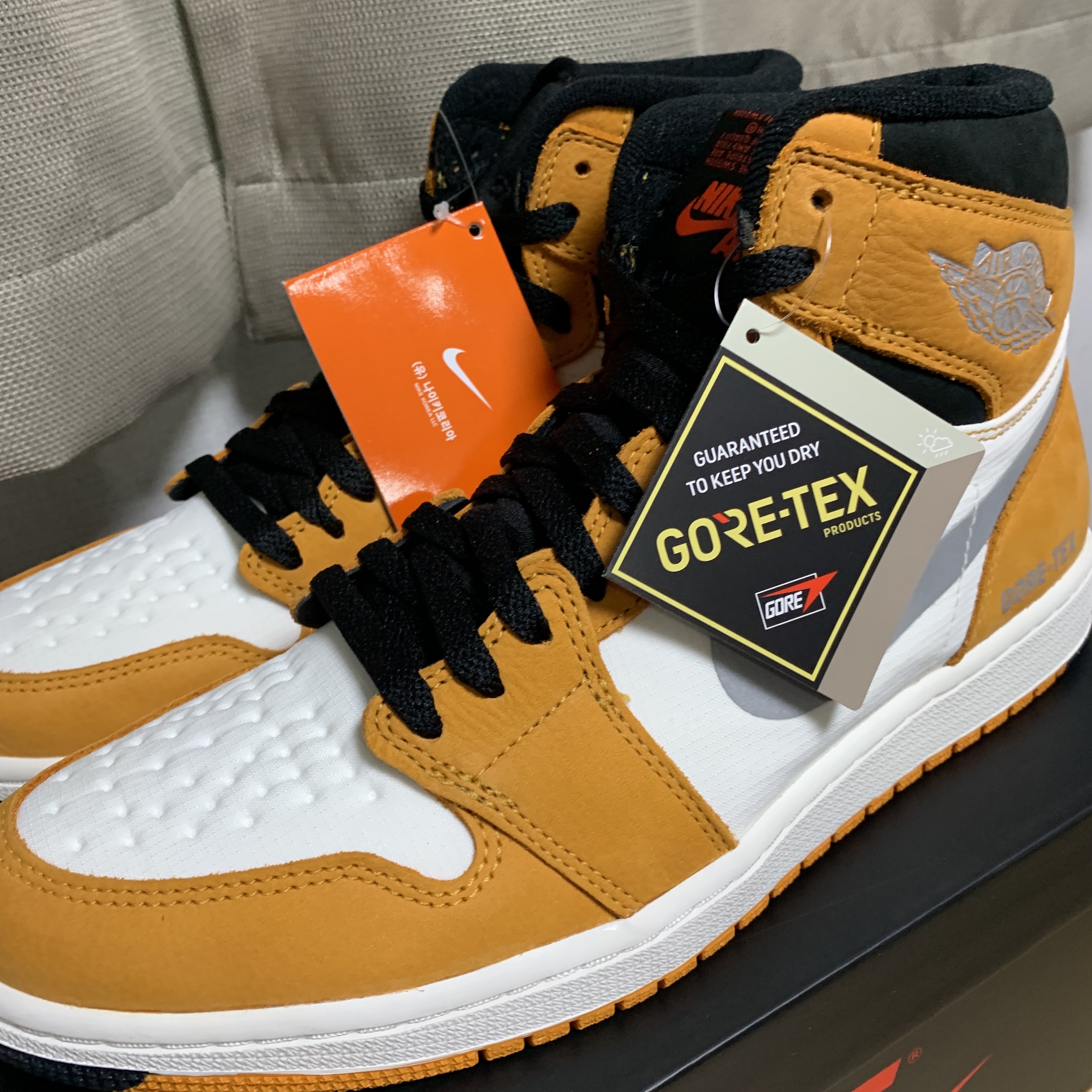 Jordan 1 Element Gore-Tex Light Curry 착용 스타일 - 1