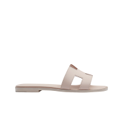 (W) Hermes Oran Sandal Calfskin & Rose Petale