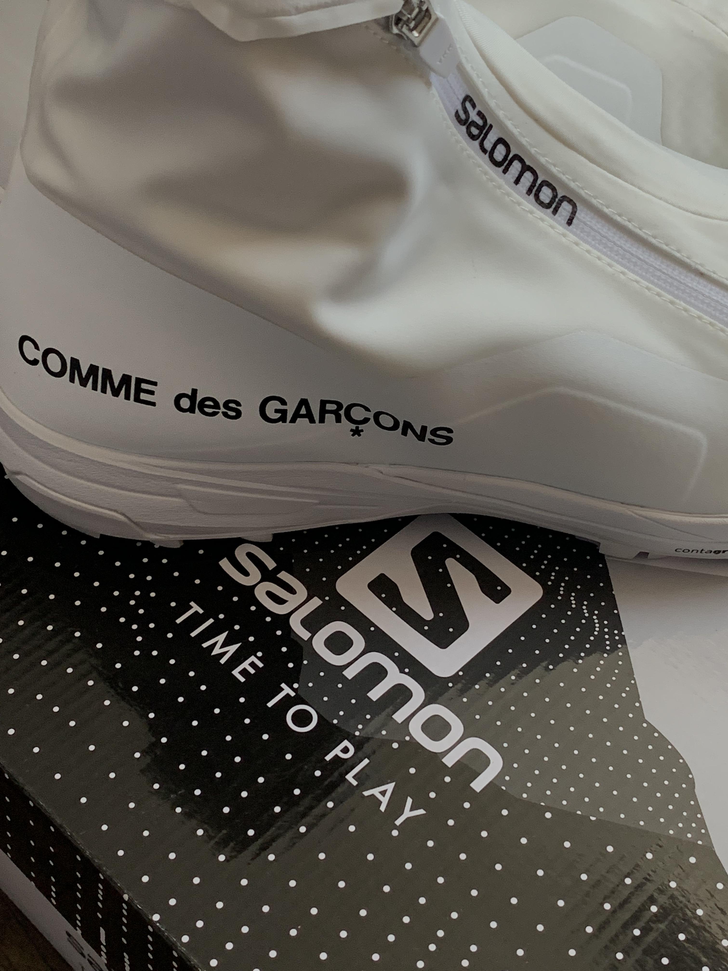 Salomon x Comme des Garcons XA-Alpine 2 White 착용 스타일