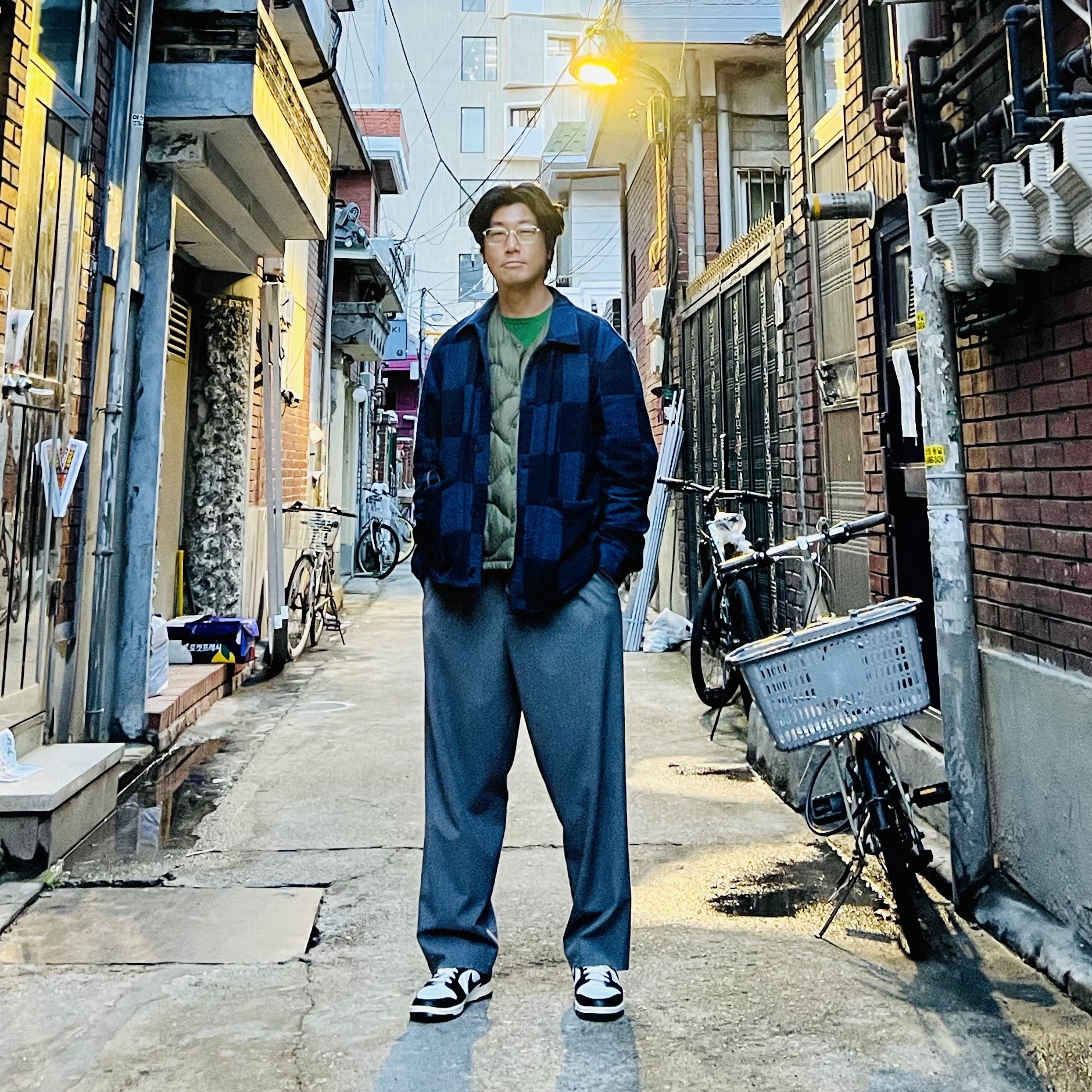 Nike Dunk Low Retro Black 착용 스타일 - 2