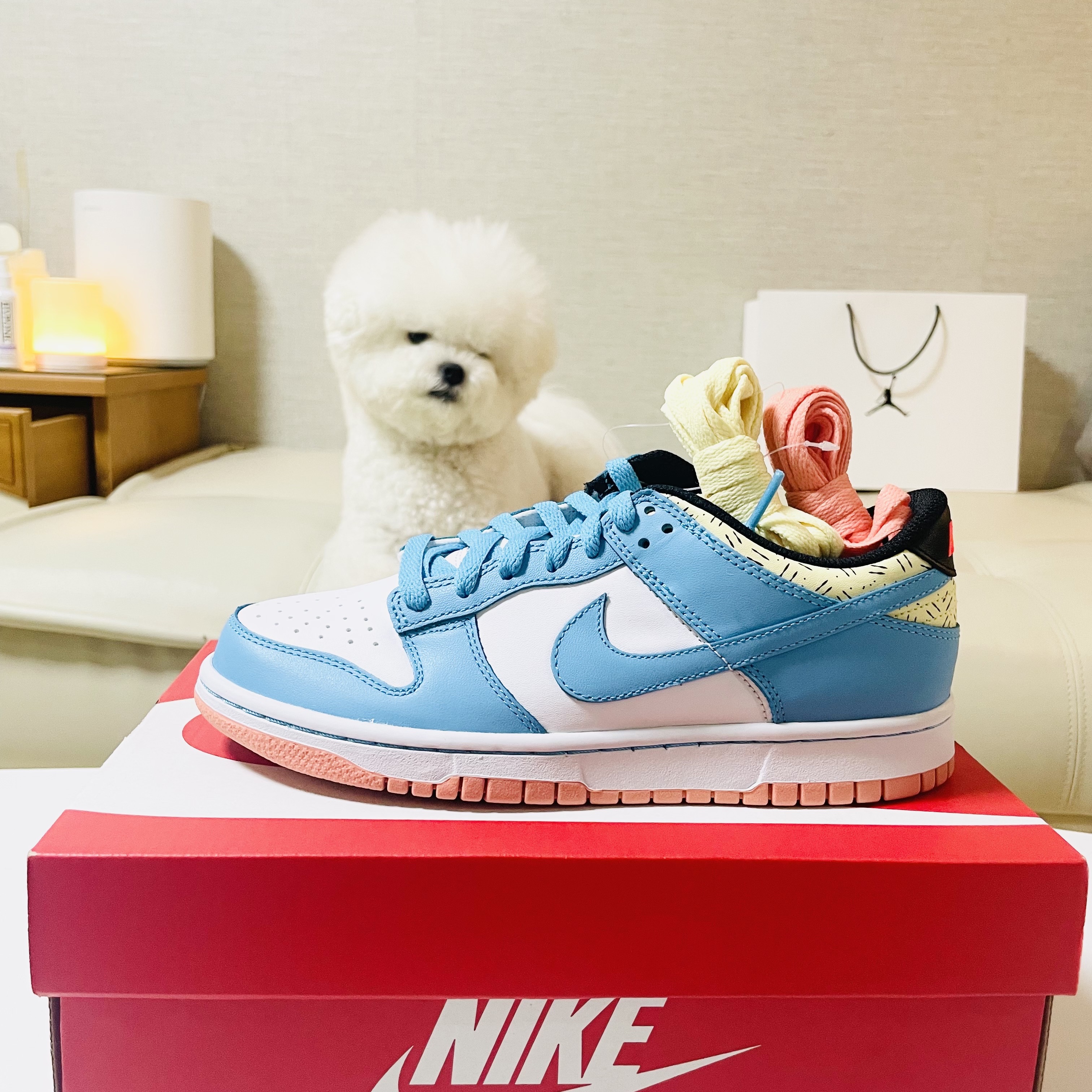 (GS) Nike x Kyrie Dunk Low SE Baltic Blue 착용 스타일