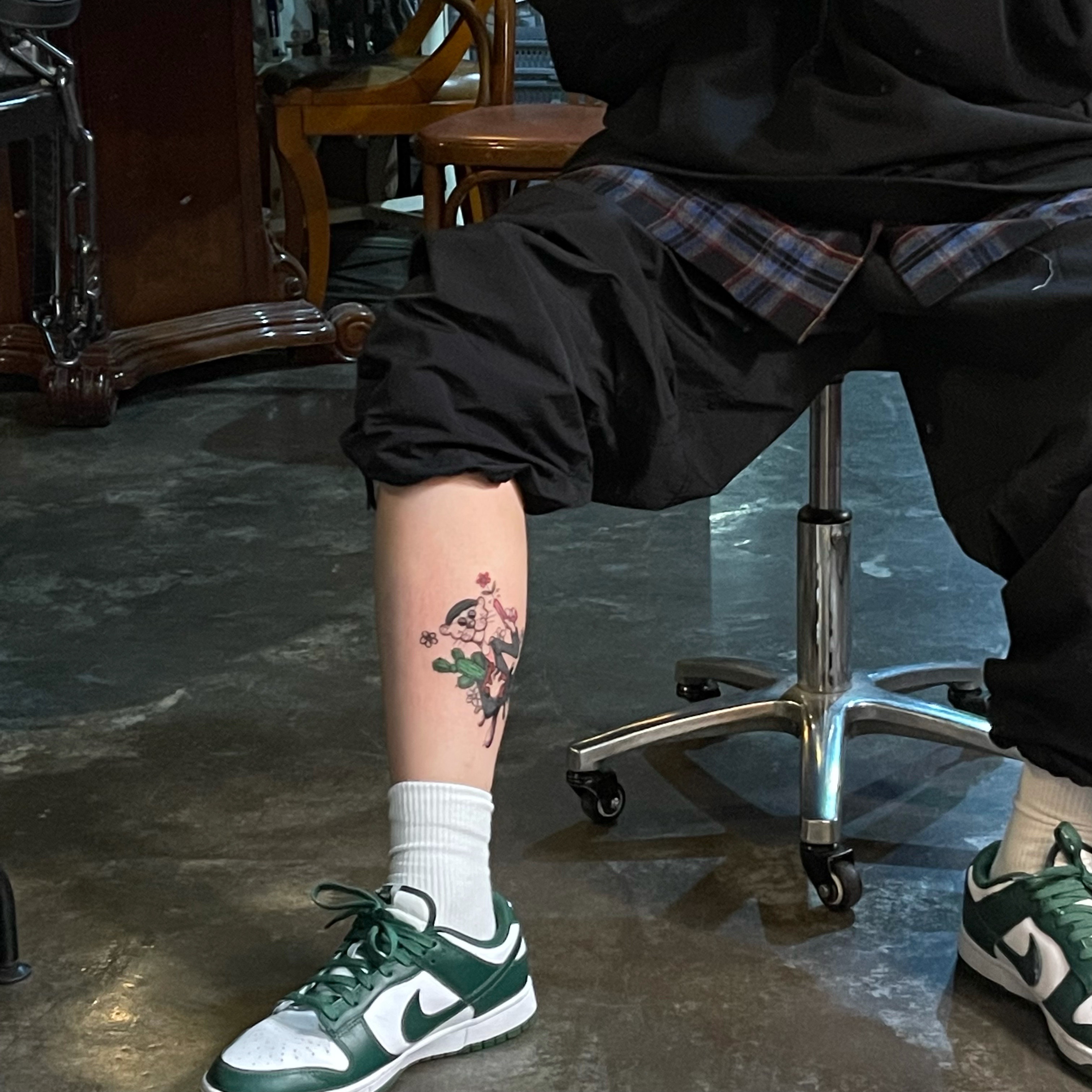 Nike Dunk Low Retro Varsity Green 착용 스타일