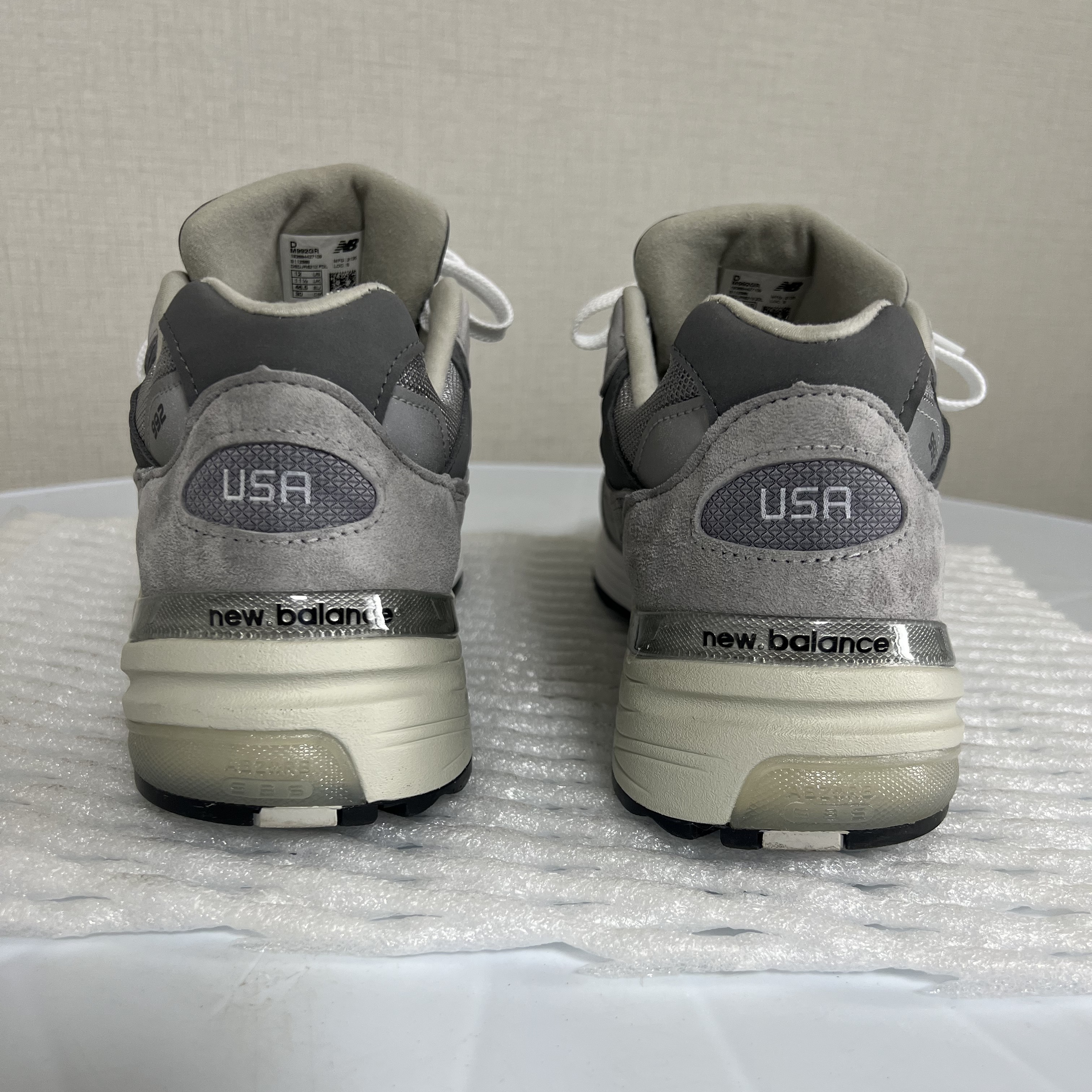 New Balance 992 Made in USA Grey - D Standard 착용 스타일 - 4