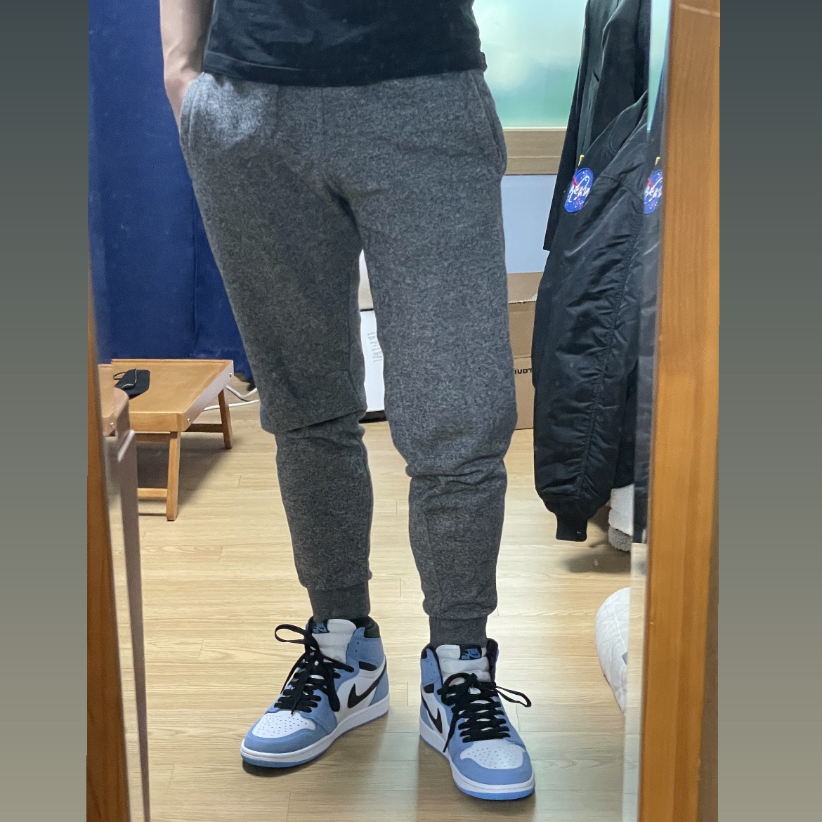 Jordan 1 Retro High OG University Blue 착용 스타일