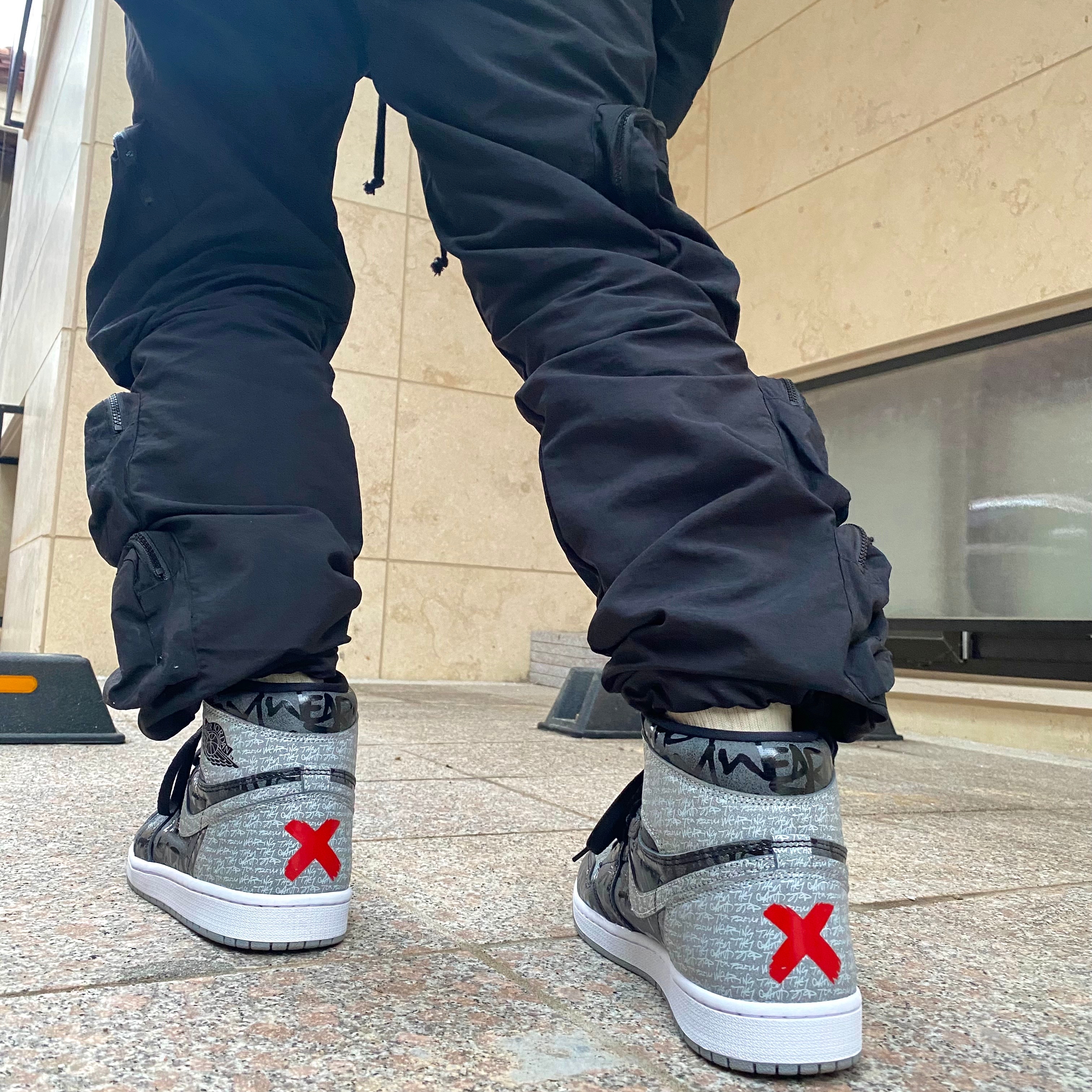 Jordan 1 Retro High OG Rebellionaire, Supreme Washed Chino Twill Camp Cap Grey - 22SS 착용 스타일 - 3