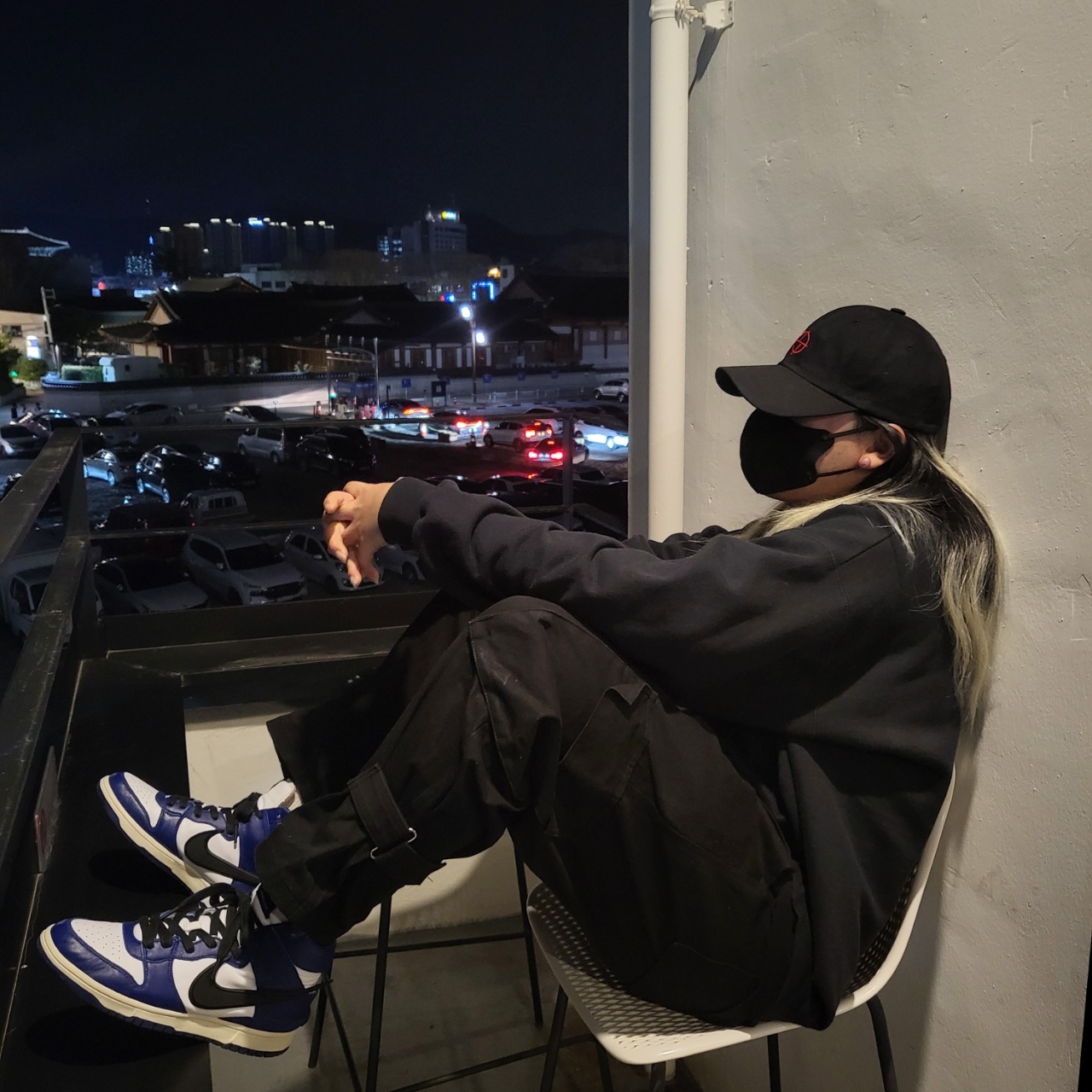 Nike x Ambush Dunk High Deep Royal Blue 착용 스타일 - 1