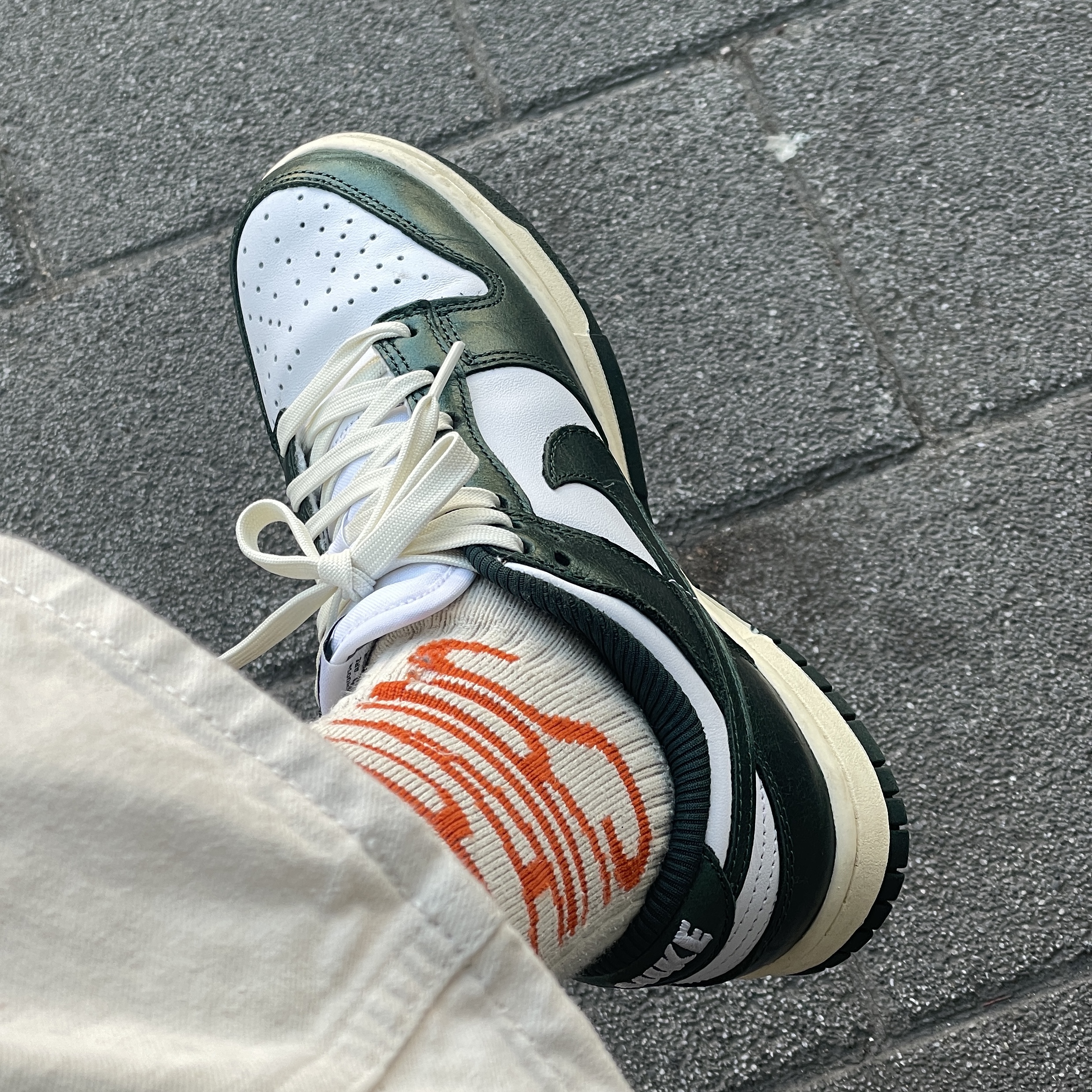 (W) Nike Dunk Low Vintage Green 착용 스타일