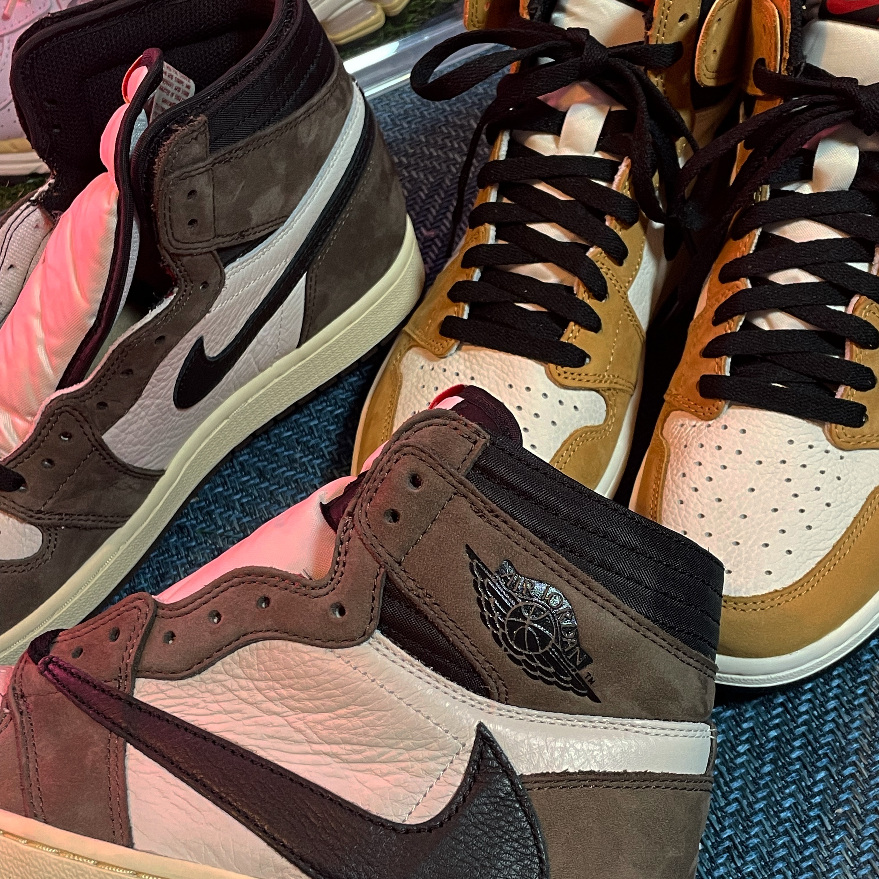 Jordan 1 x Travis Scott Retro High OG SP Mocha, Jordan 1 Retro High Rookie of the Year 착용 스타일